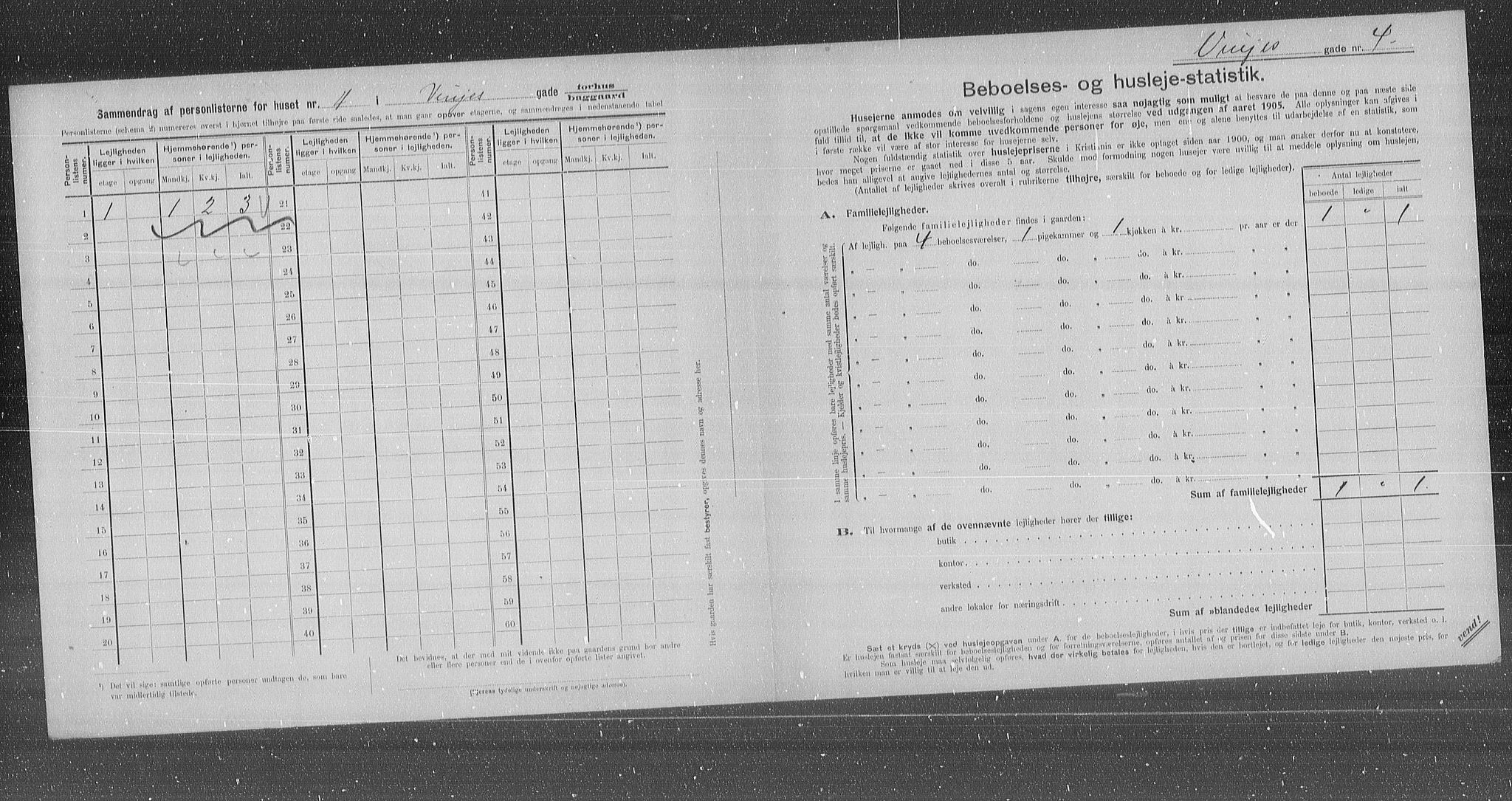 OBA, Municipal Census 1905 for Kristiania, 1905, p. 65247