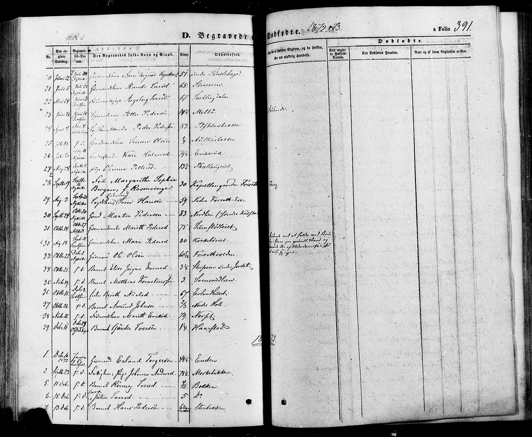 Gausdal prestekontor, AV/SAH-PREST-090/H/Ha/Haa/L0010: Parish register (official) no. 10, 1867-1886, p. 391