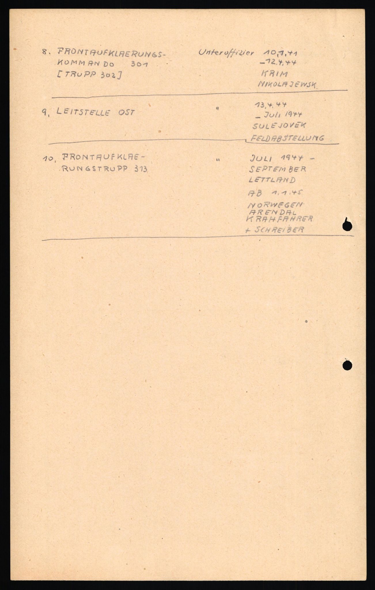 Forsvaret, Forsvarets overkommando II, AV/RA-RAFA-3915/D/Db/L0039: CI Questionaires. Tyske okkupasjonsstyrker i Norge. Østerrikere., 1945-1946, p. 5