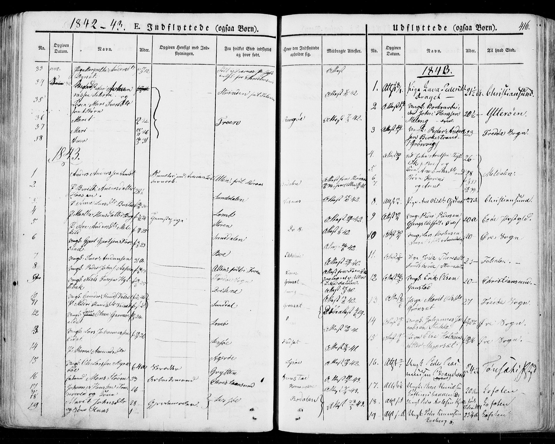 Ministerialprotokoller, klokkerbøker og fødselsregistre - Møre og Romsdal, AV/SAT-A-1454/568/L0803: Parish register (official) no. 568A10, 1830-1853, p. 416