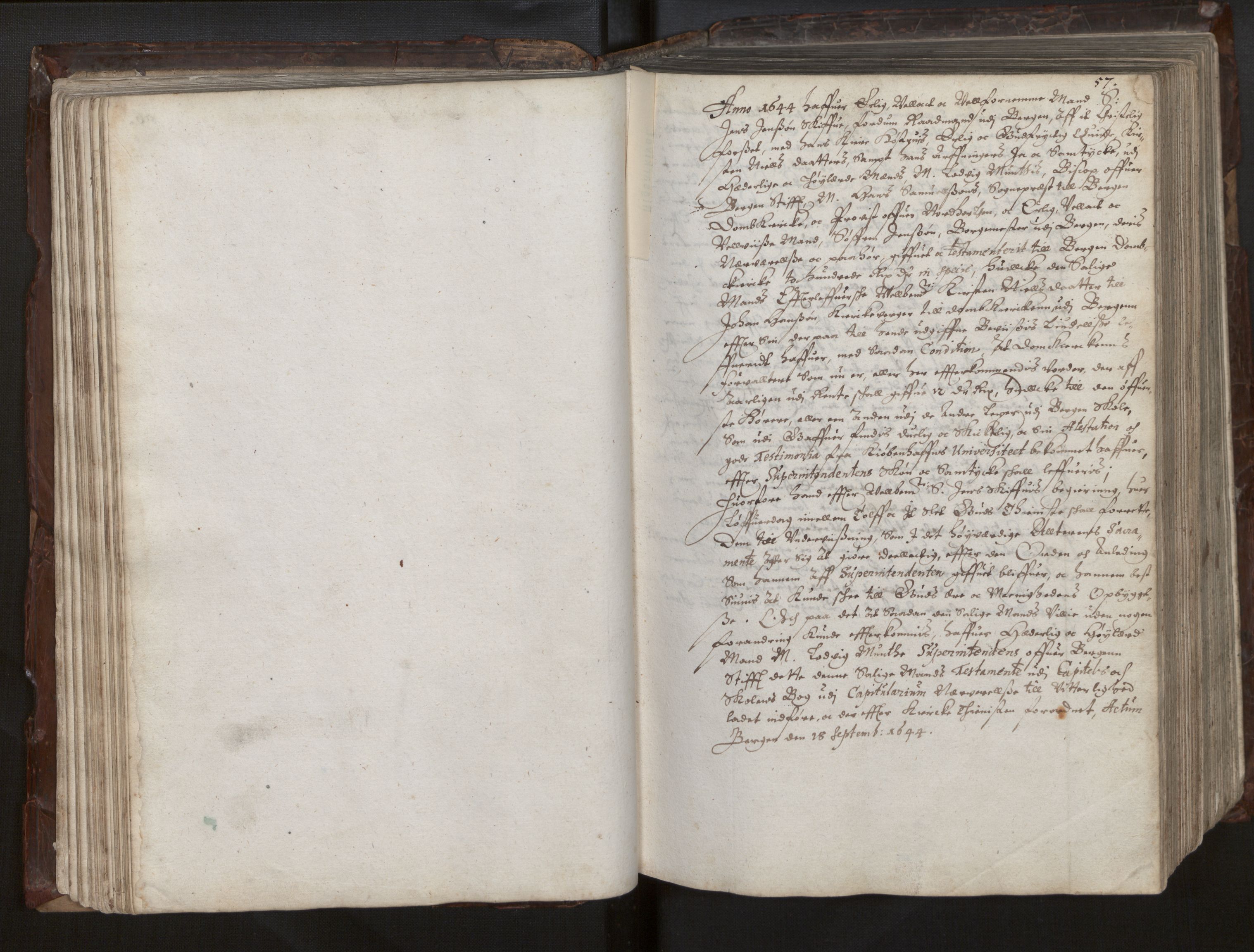 Bjørgvin biskop, AV/SAB-A-5601/Ga/L0014: Jordebøker for geistleg gods og andre rekneskapsprotokollar, 1609-1737, p. 56b-57a