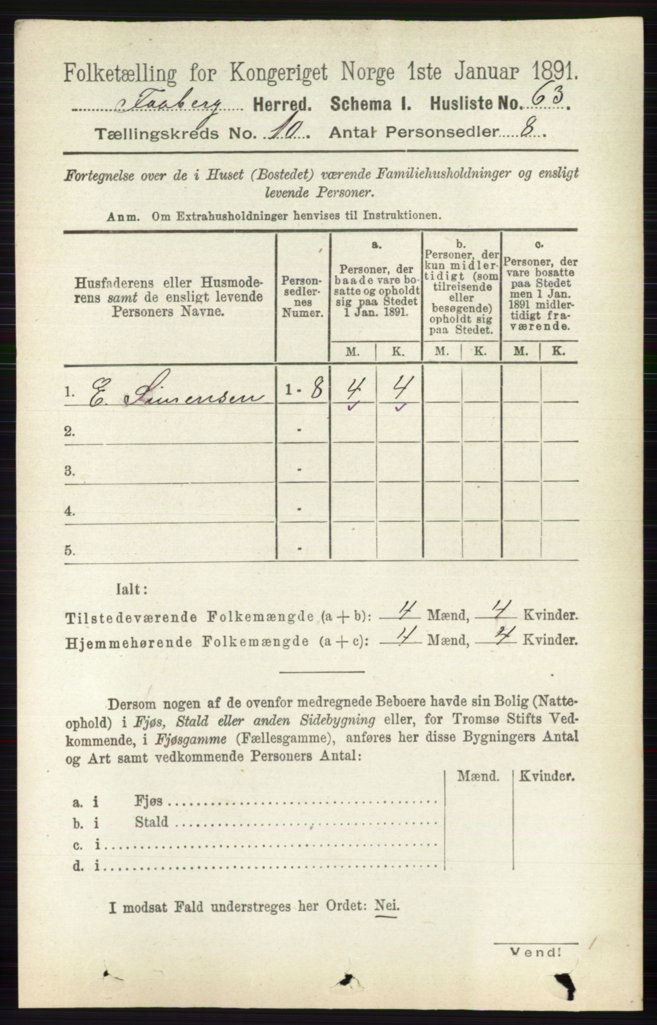 RA, 1891 census for 0524 Fåberg, 1891, p. 4101