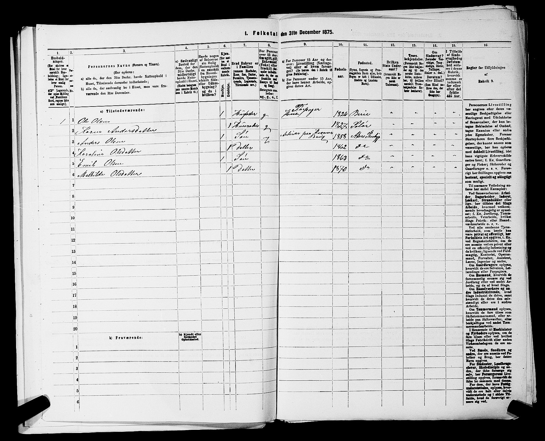 RA, 1875 census for 0218bP Østre Aker, 1875, p. 3116