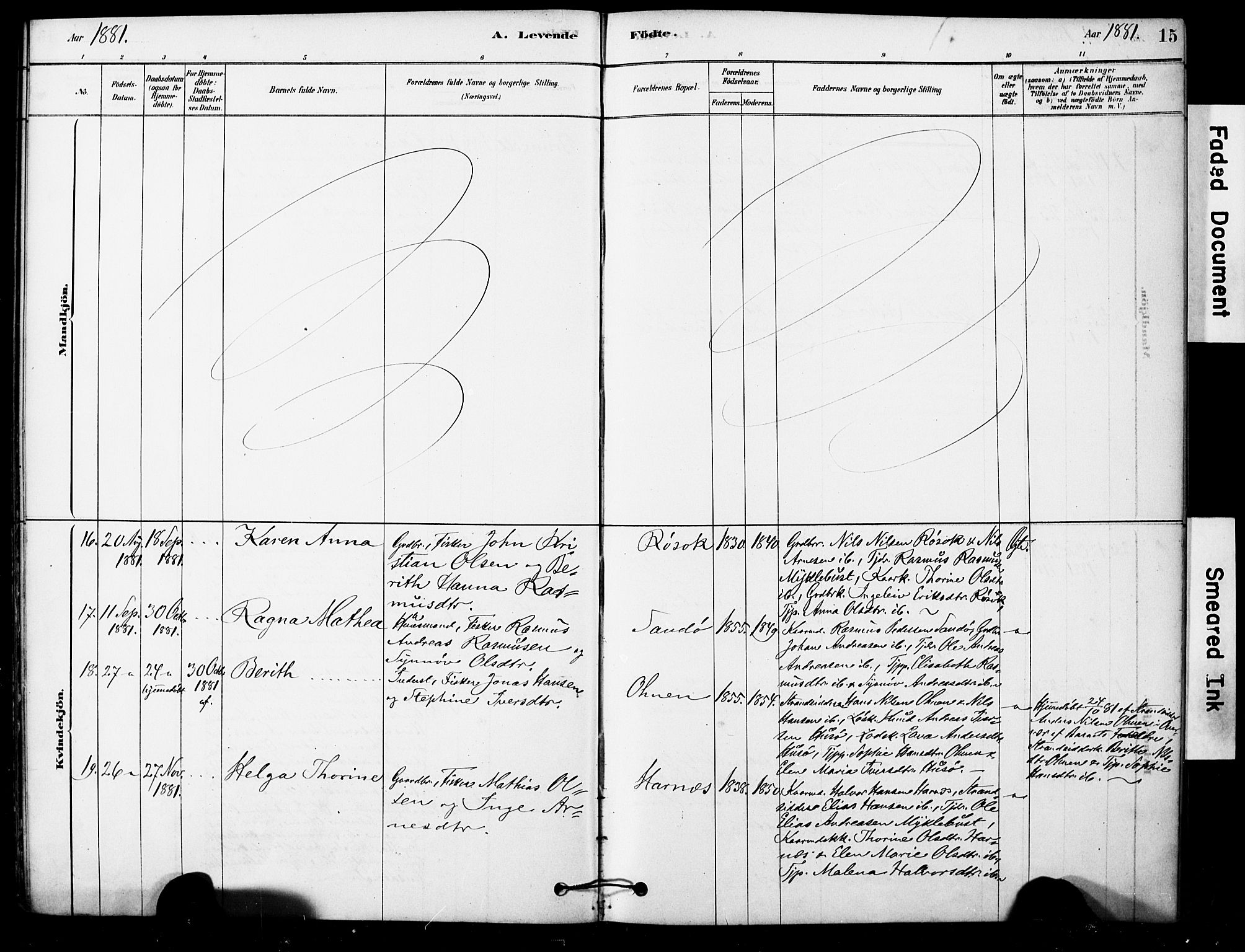 Ministerialprotokoller, klokkerbøker og fødselsregistre - Møre og Romsdal, AV/SAT-A-1454/561/L0729: Parish register (official) no. 561A03, 1878-1900, p. 15