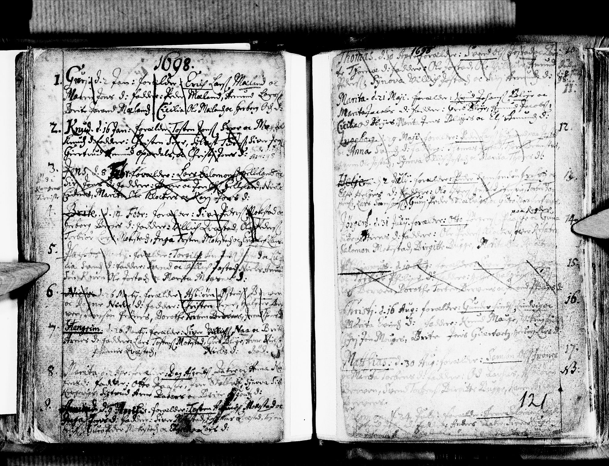 Ullensvang sokneprestembete, SAB/A-78701/H/Haa: Parish register (official) no. A 1 /1, 1669-1718, p. 121