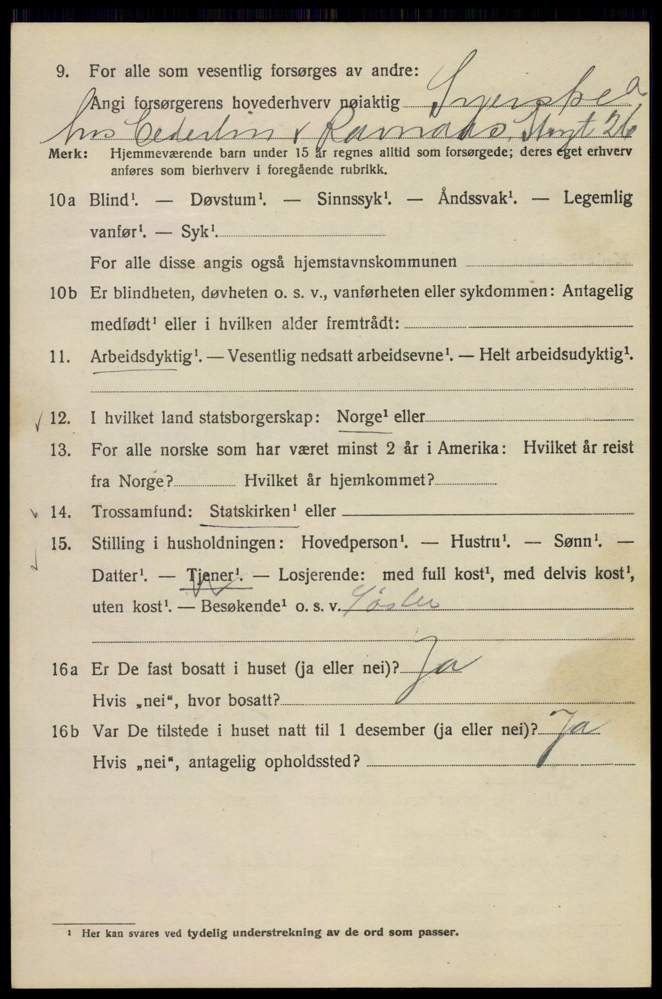 SAO, 1920 census for Kristiania, 1920, p. 556892