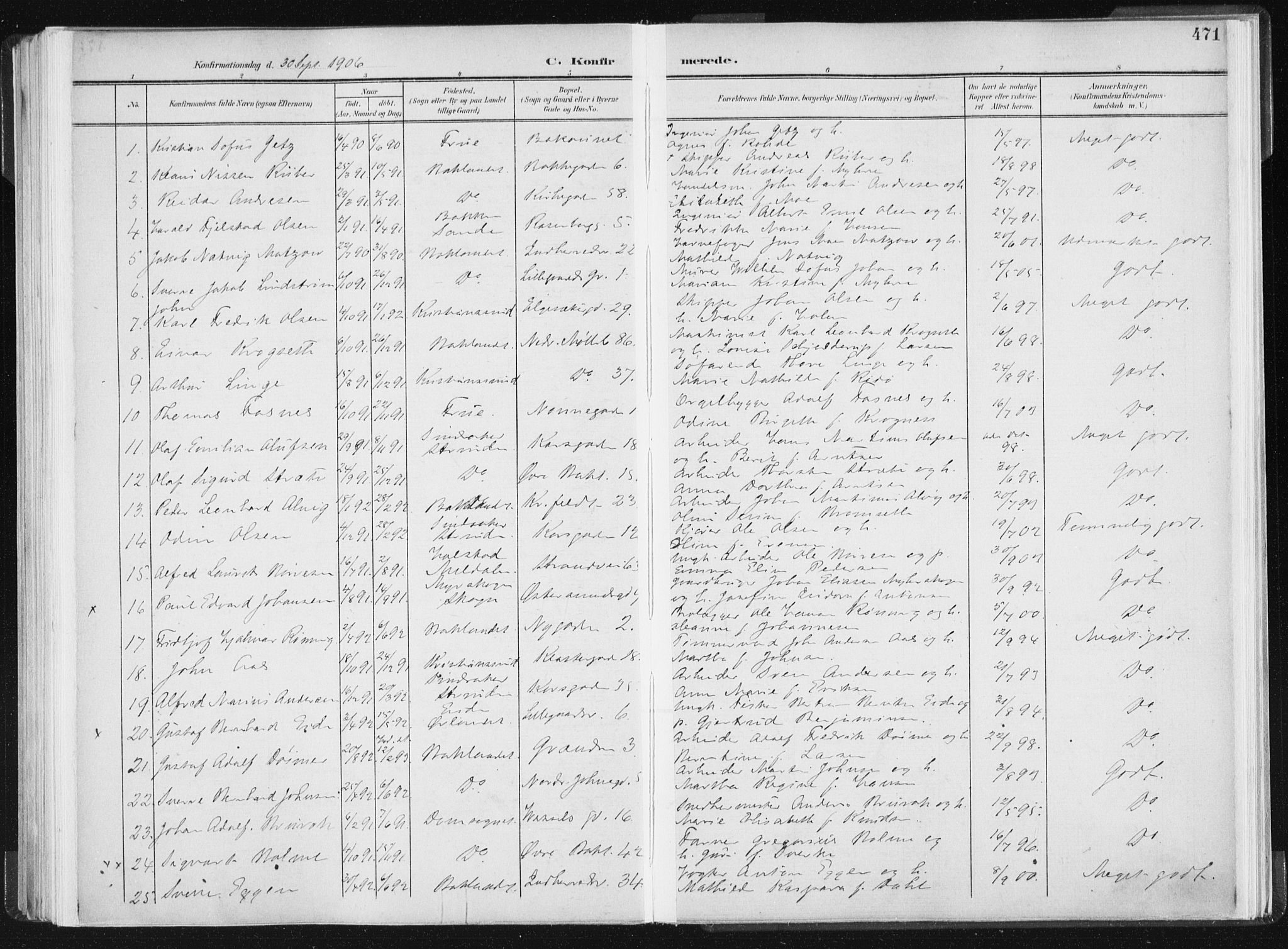 Ministerialprotokoller, klokkerbøker og fødselsregistre - Sør-Trøndelag, AV/SAT-A-1456/604/L0200: Parish register (official) no. 604A20II, 1901-1908, p. 471