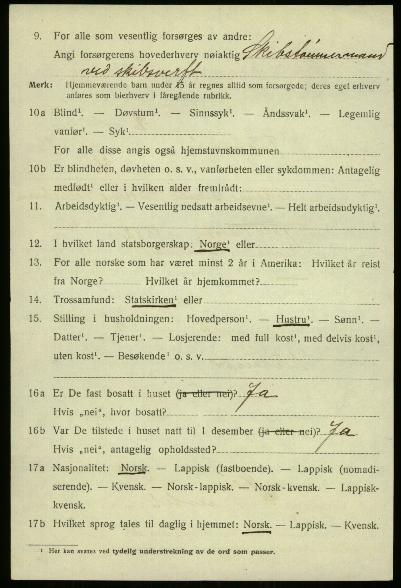 SATØ, 1920 census for Tromsø, 1920, p. 24826