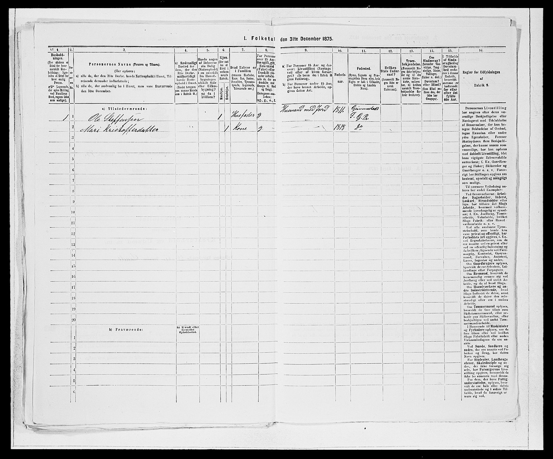 SAB, 1875 Census for 1445P Gloppen, 1875, p. 577