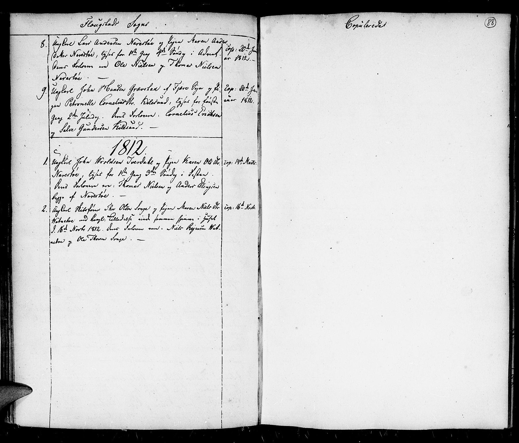 Holt sokneprestkontor, SAK/1111-0021/F/Fa/L0001: Parish register (official) no. A 1 /4, 1721-1812, p. 88