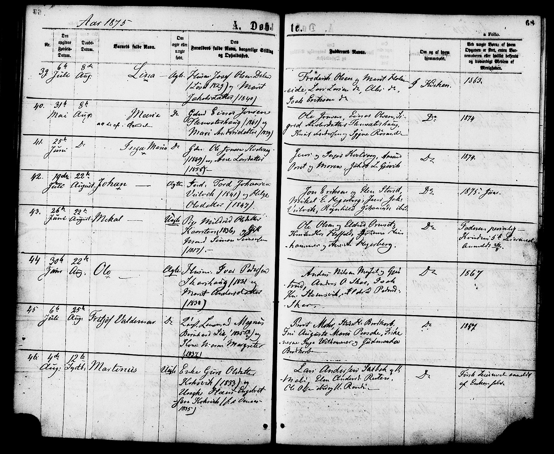 Ministerialprotokoller, klokkerbøker og fødselsregistre - Møre og Romsdal, AV/SAT-A-1454/586/L0986: Parish register (official) no. 586A12, 1867-1878, p. 68