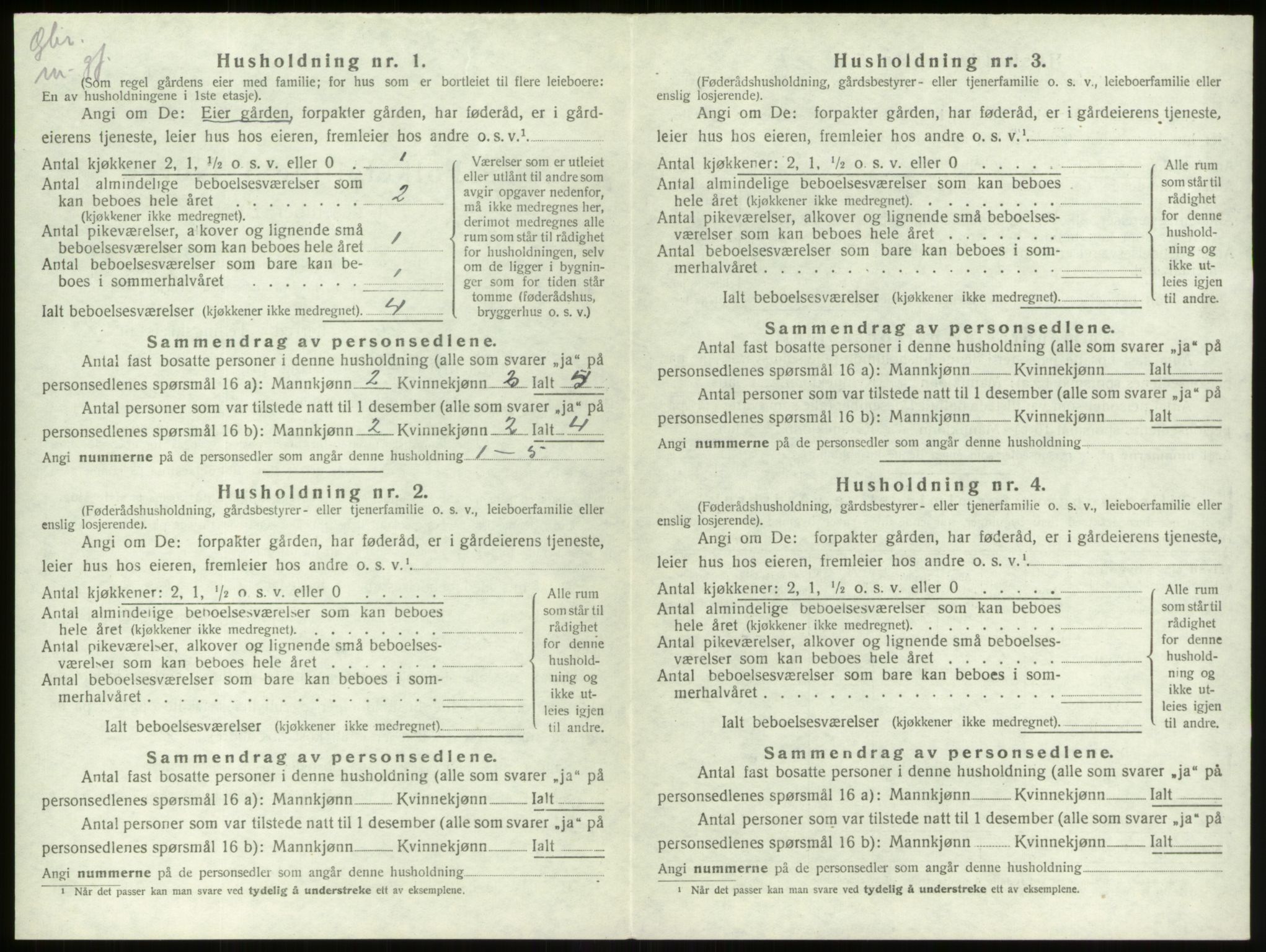 SAB, 1920 census for Stryn, 1920, p. 462