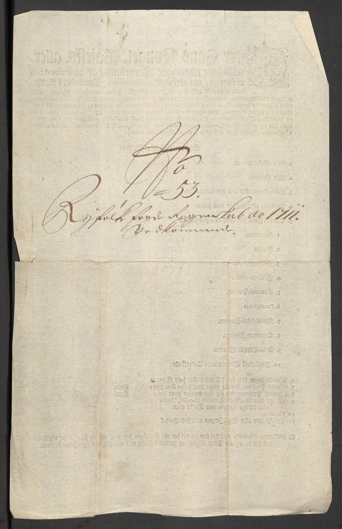 Rentekammeret inntil 1814, Reviderte regnskaper, Fogderegnskap, AV/RA-EA-4092/R47/L2864: Fogderegnskap Ryfylke, 1711, p. 517