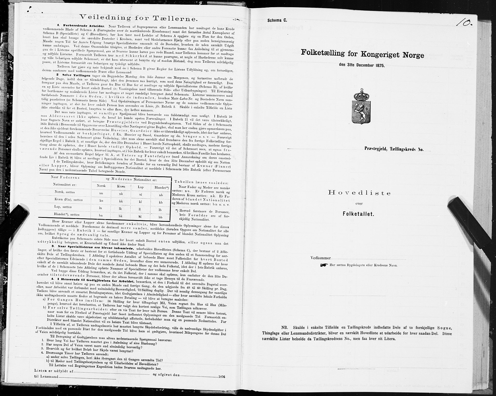 SAT, 1875 census for 1840P Saltdal, 1875, p. 1010