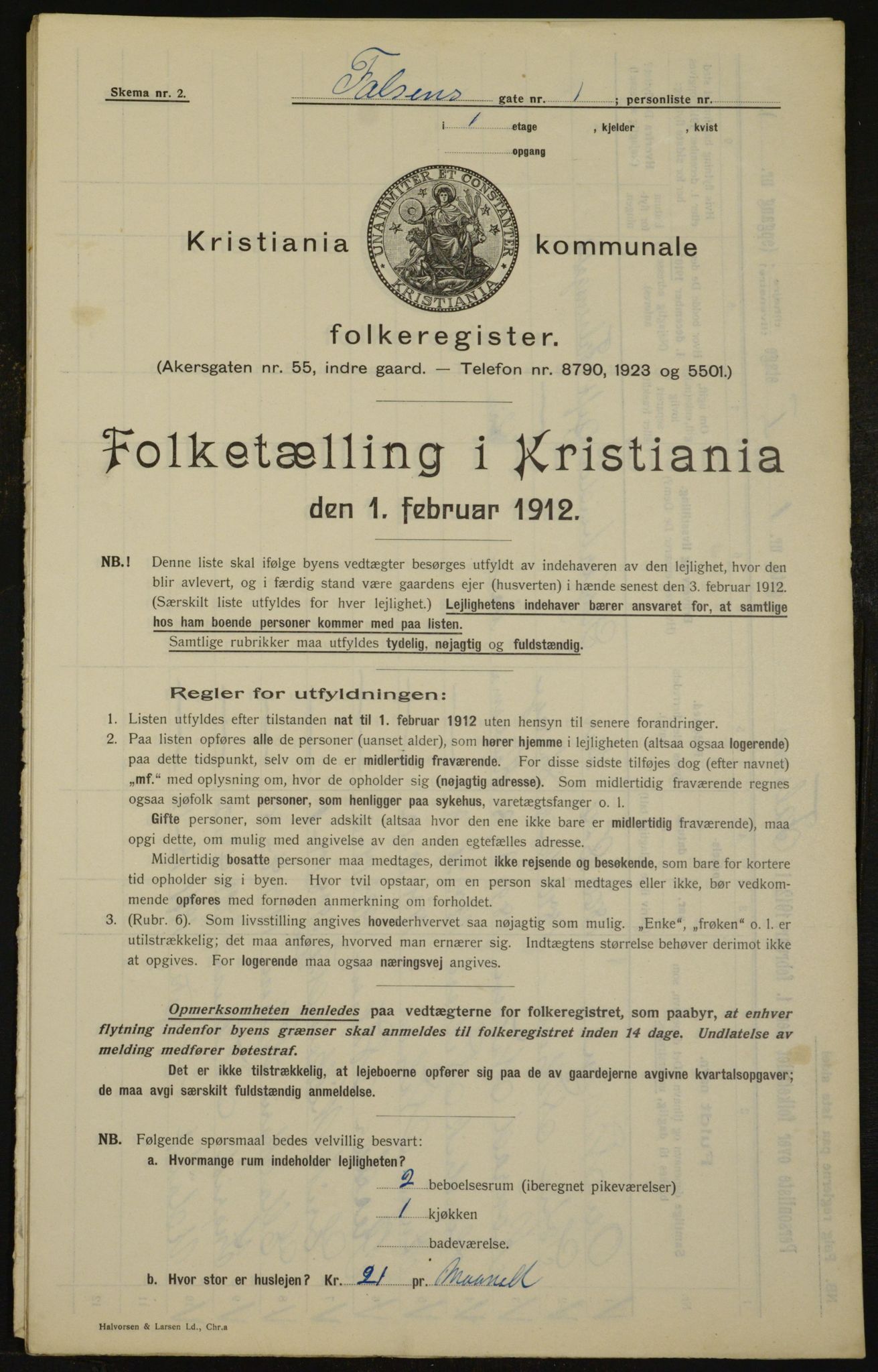 OBA, Municipal Census 1912 for Kristiania, 1912, p. 23223