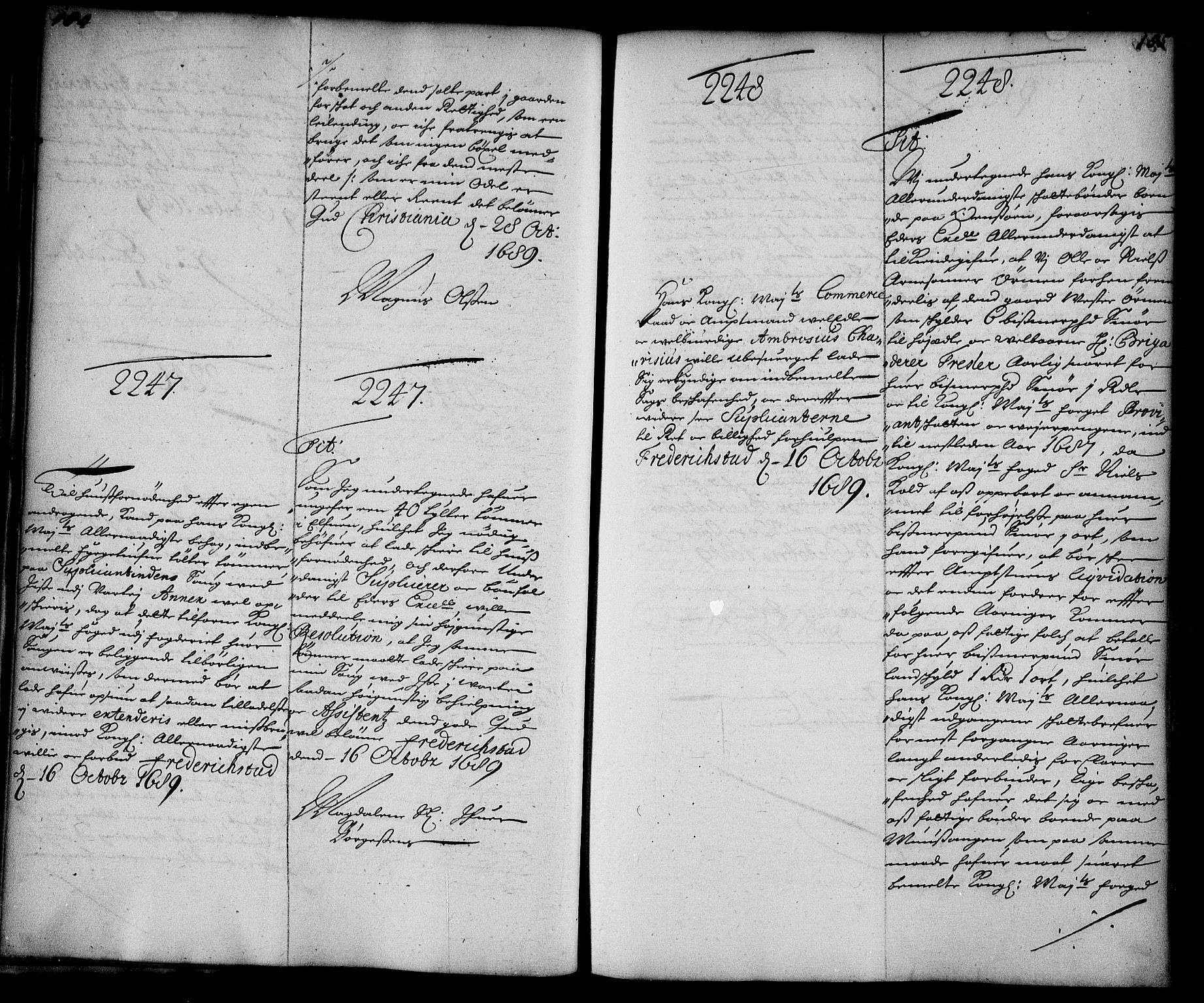 Stattholderembetet 1572-1771, AV/RA-EA-2870/Ae/L0007: Supplikasjons- og resolusjonsprotokoll, 1689-1691, p. 184-185