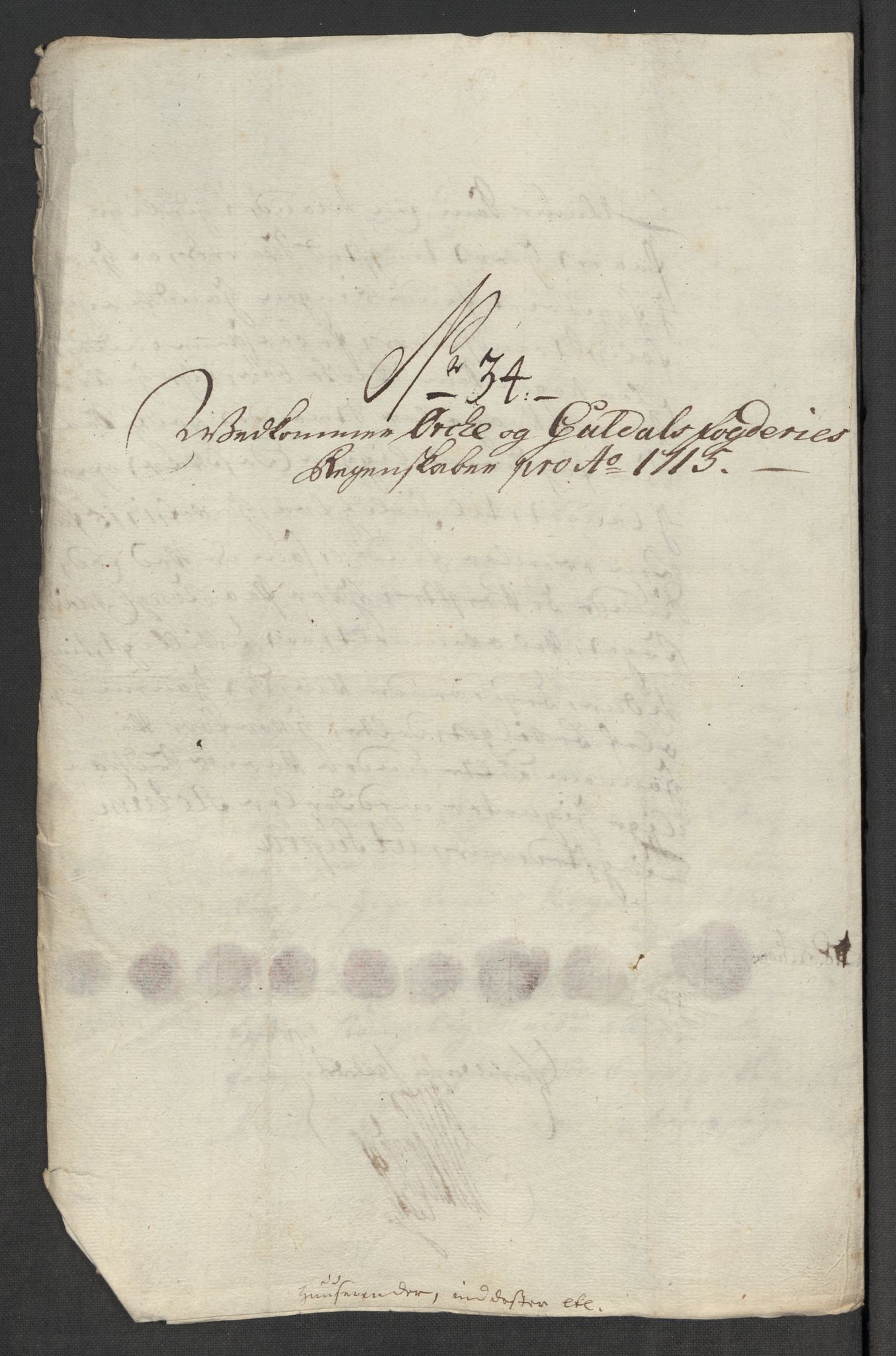 Rentekammeret inntil 1814, Reviderte regnskaper, Fogderegnskap, AV/RA-EA-4092/R60/L3966: Fogderegnskap Orkdal og Gauldal, 1715, p. 335