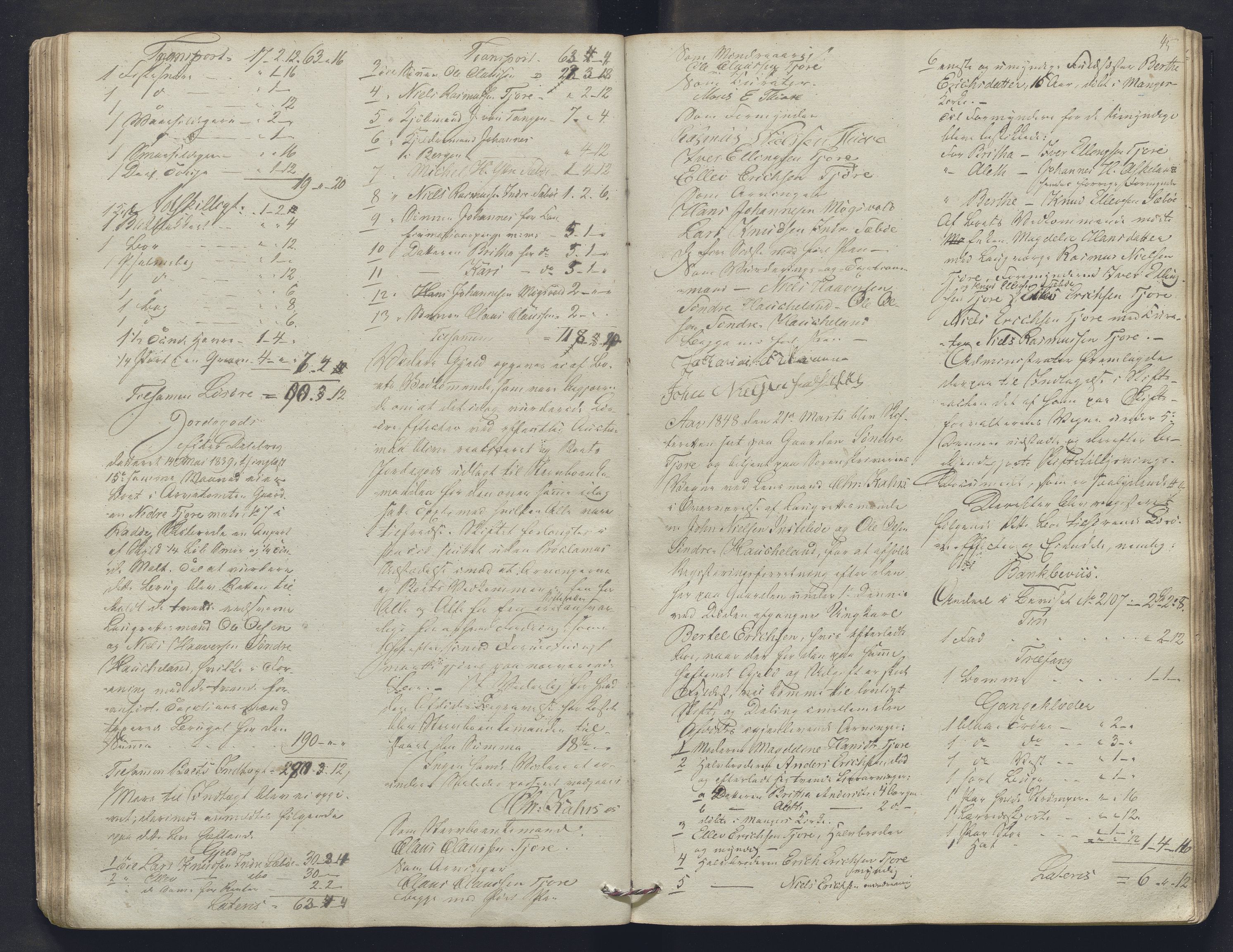 Nordhordland sorenskrivar, AV/SAB-A-2901/1/H/Hb/L0017: Registreringsprotokollar, 1846-1852, p. 45