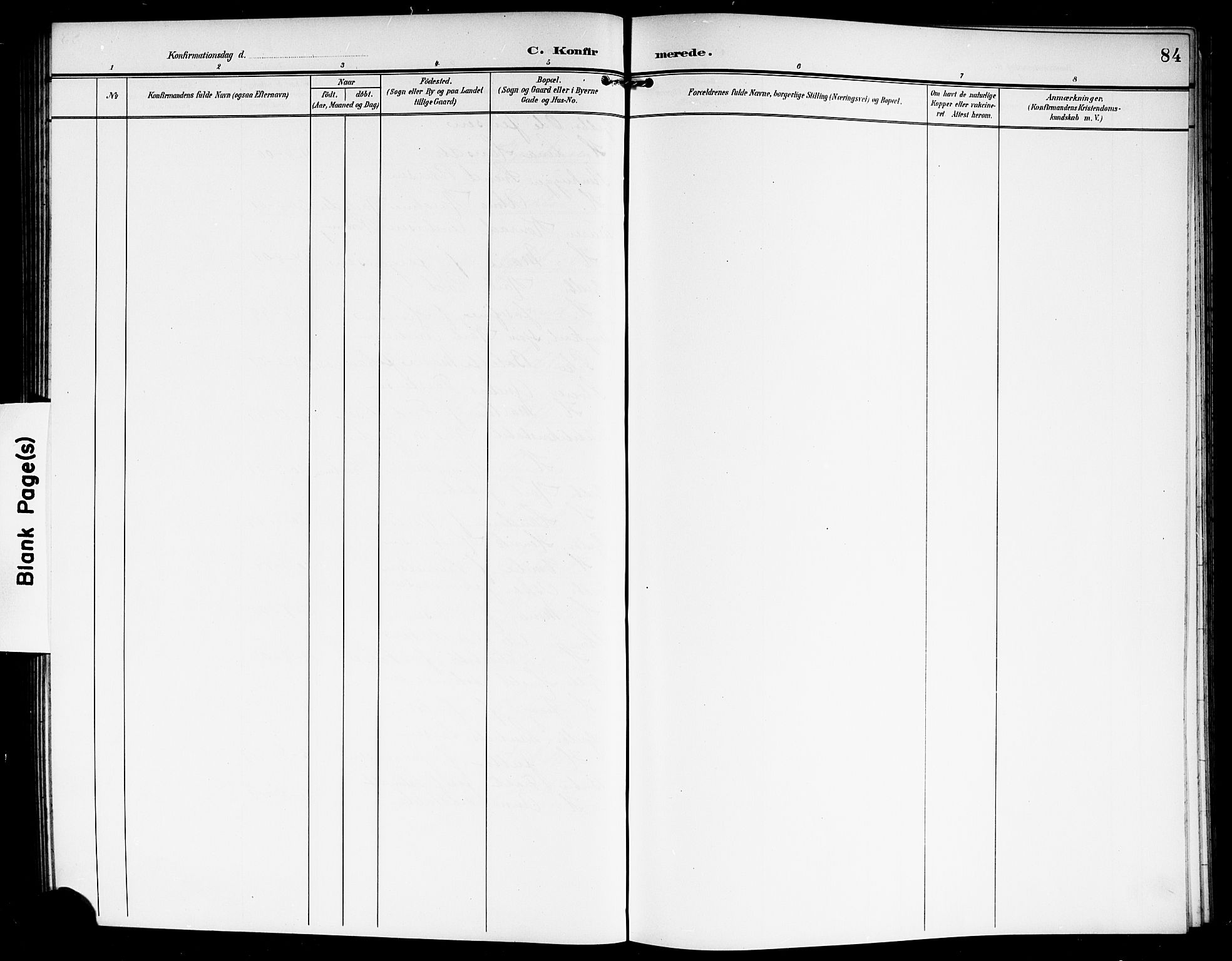 Vestby prestekontor Kirkebøker, SAO/A-10893/G/Ga/L0002: Parish register (copy) no. I 2, 1903-1916, p. 84