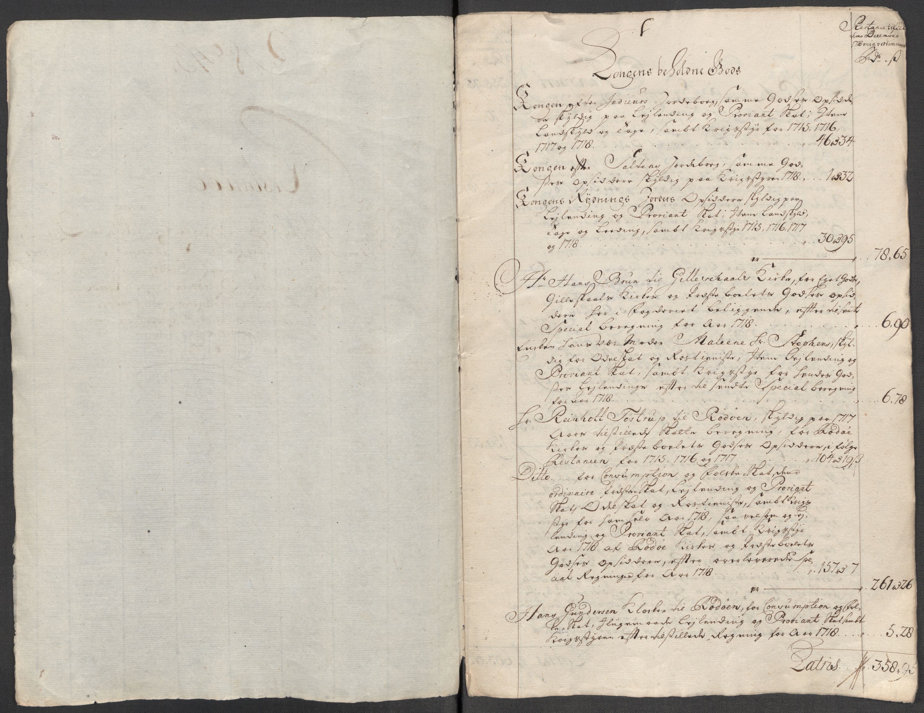 Rentekammeret inntil 1814, Reviderte regnskaper, Fogderegnskap, RA/EA-4092/R65/L4516: Fogderegnskap Helgeland, 1718, p. 278