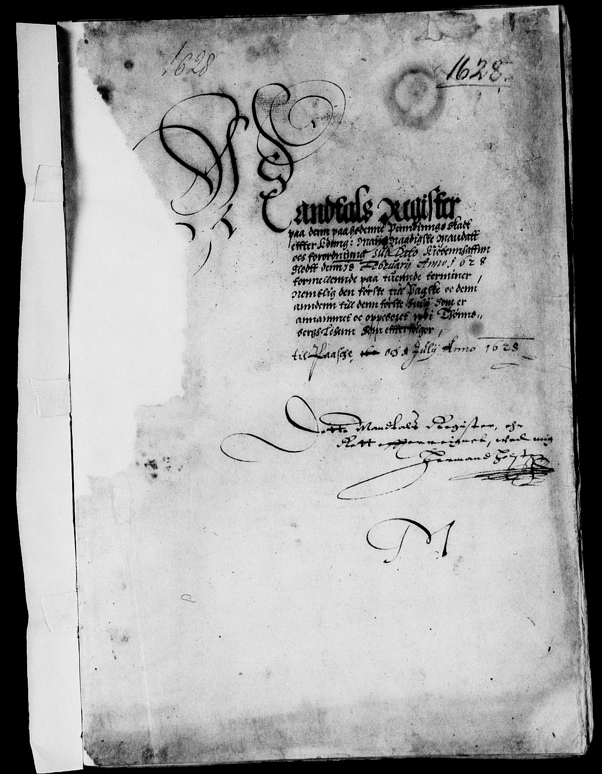 Rentekammeret inntil 1814, Reviderte regnskaper, Lensregnskaper, AV/RA-EA-5023/R/Rb/Rbo/L0009: Tønsberg len, 1627-1629