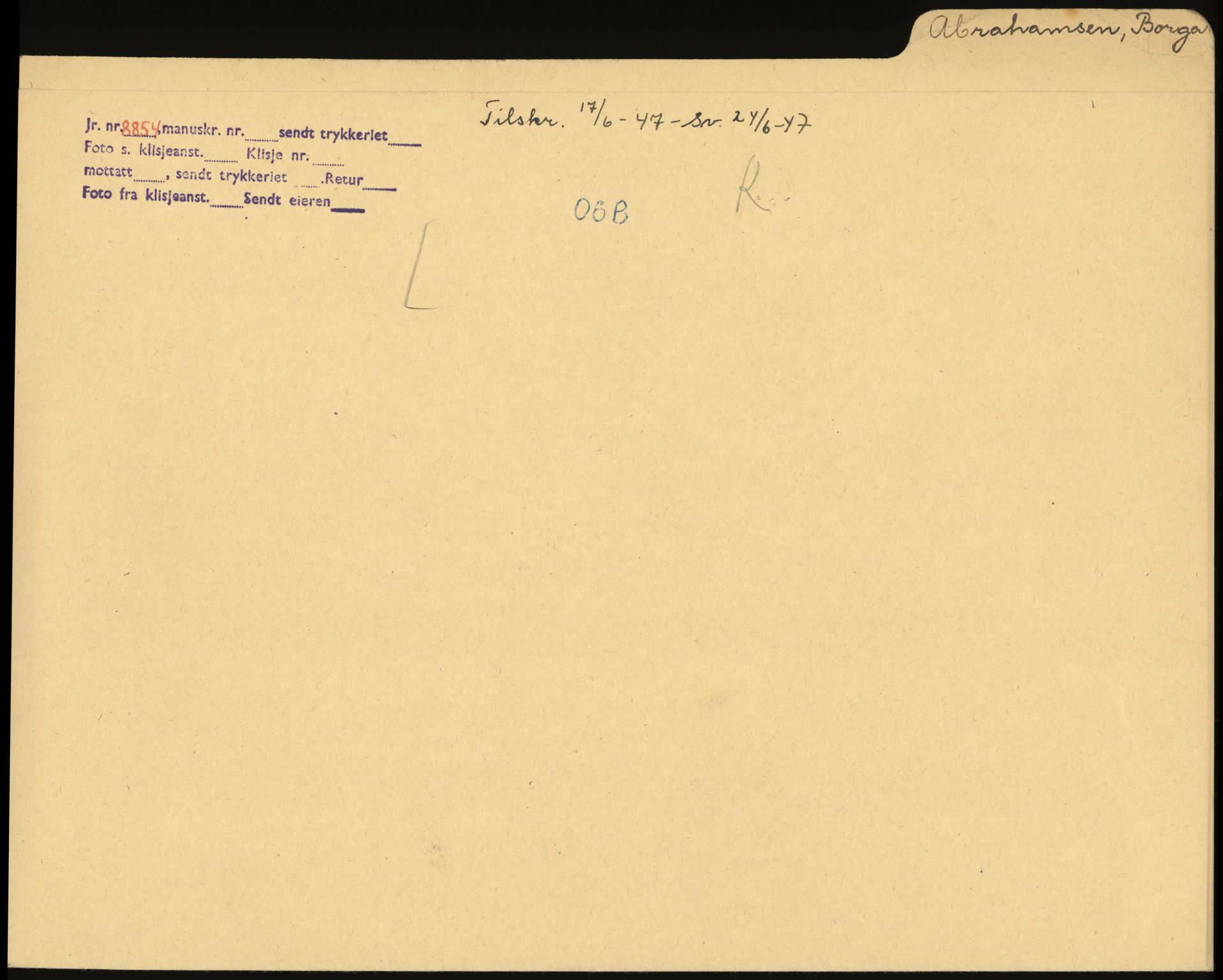 Sosialdepartementet, Våre Falne, RA/S-1708/E/Ee/L0025: Personmapper: Abelsen 01 - Amundsen, H. 65, 1945-1951, p. 145