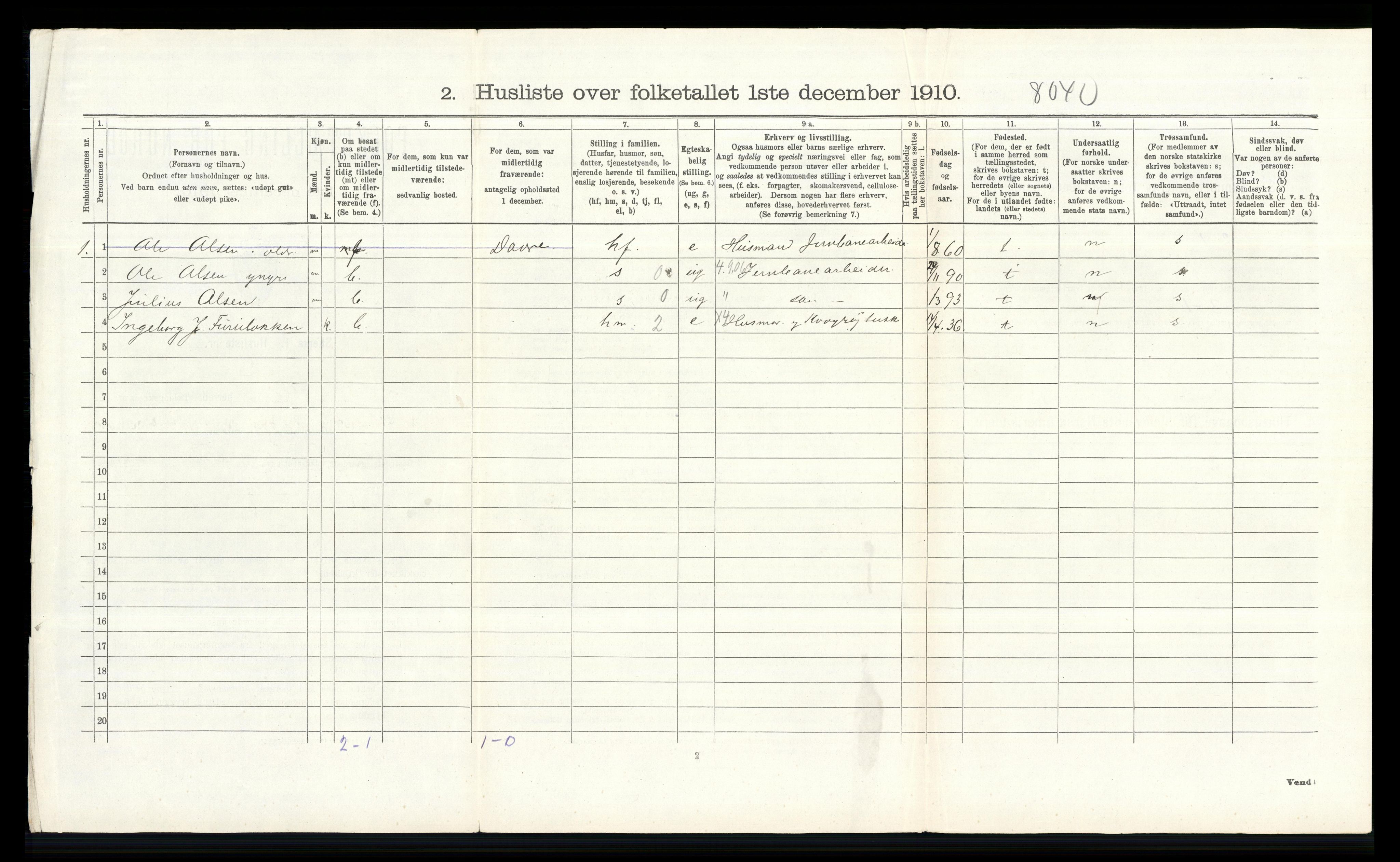 RA, 1910 census for Sel, 1910, p. 467