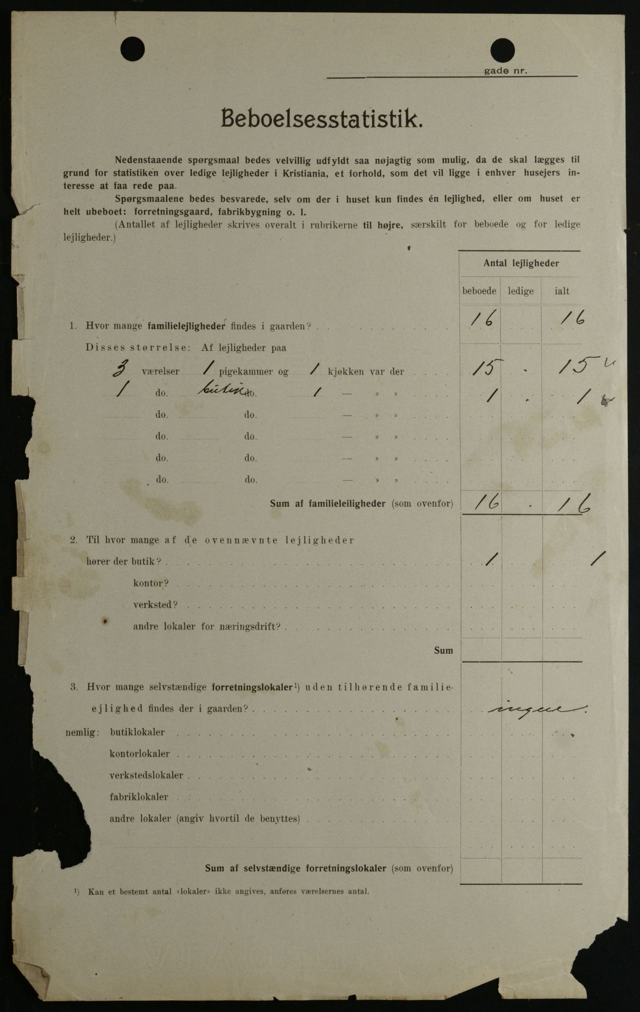 OBA, Municipal Census 1908 for Kristiania, 1908, p. 40626