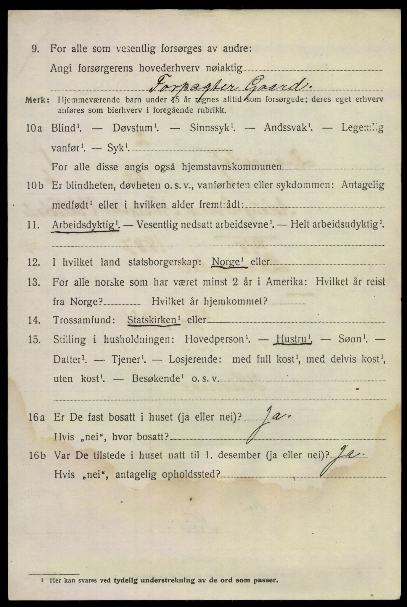 SAKO, 1920 census for Drangedal, 1920, p. 1664