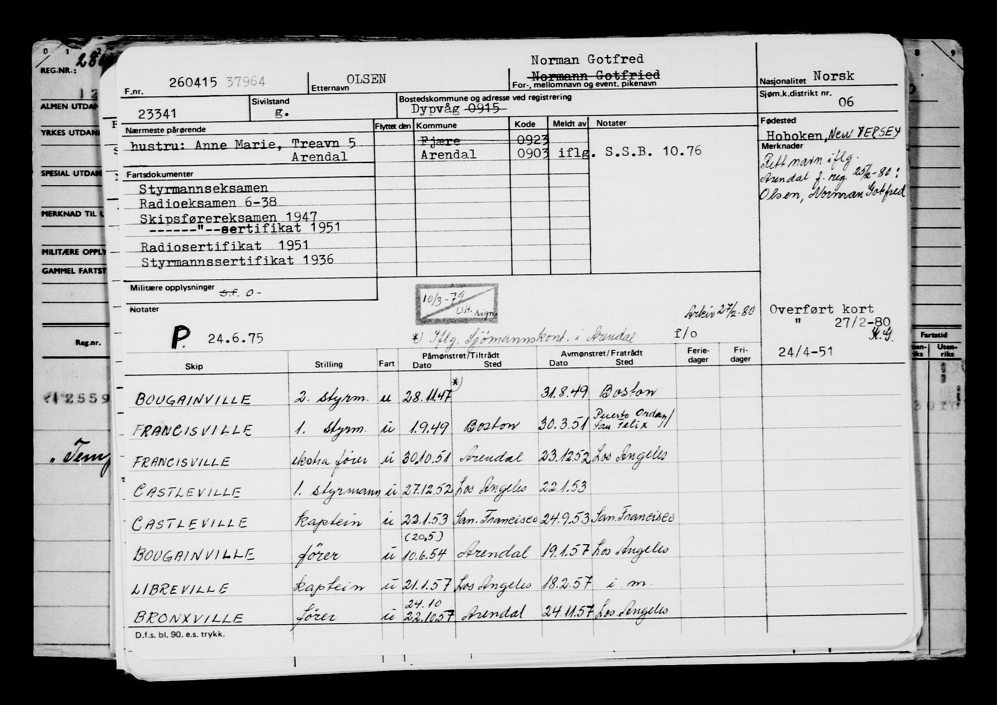 Direktoratet for sjømenn, AV/RA-S-3545/G/Gb/L0129: Hovedkort, 1915, p. 335