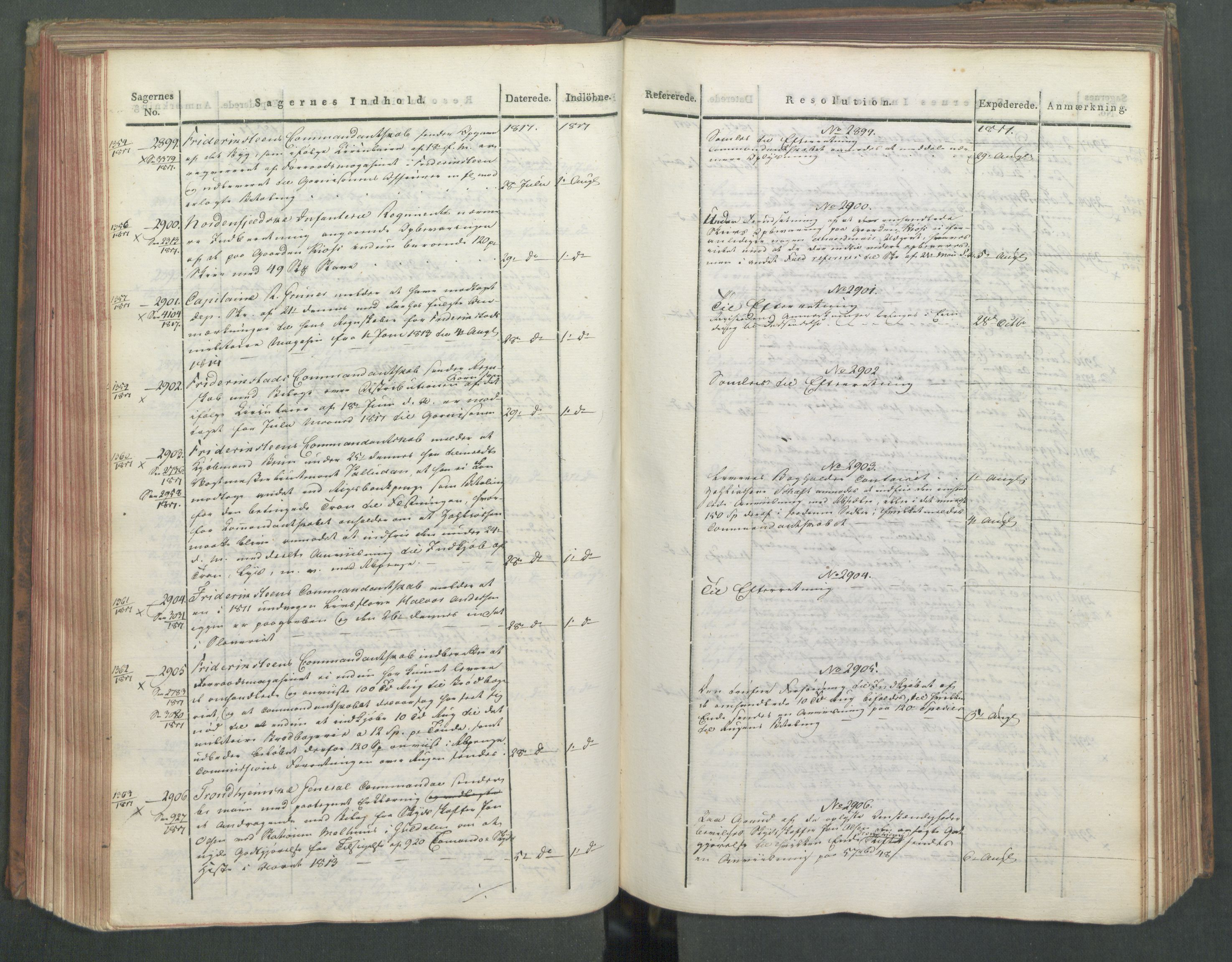 Armédepartementet, AV/RA-RAFA-3493/C/Ca/L0012: 6. Departements Journal, 1817