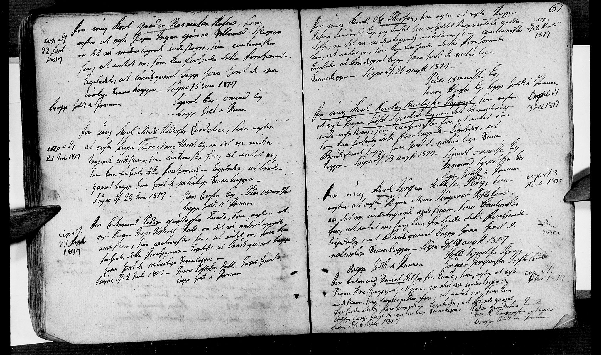 Søgne sokneprestkontor, SAK/1111-0037/F/Fa/Fab/L0007: Parish register (official) no. A 7, 1791-1851, p. 61