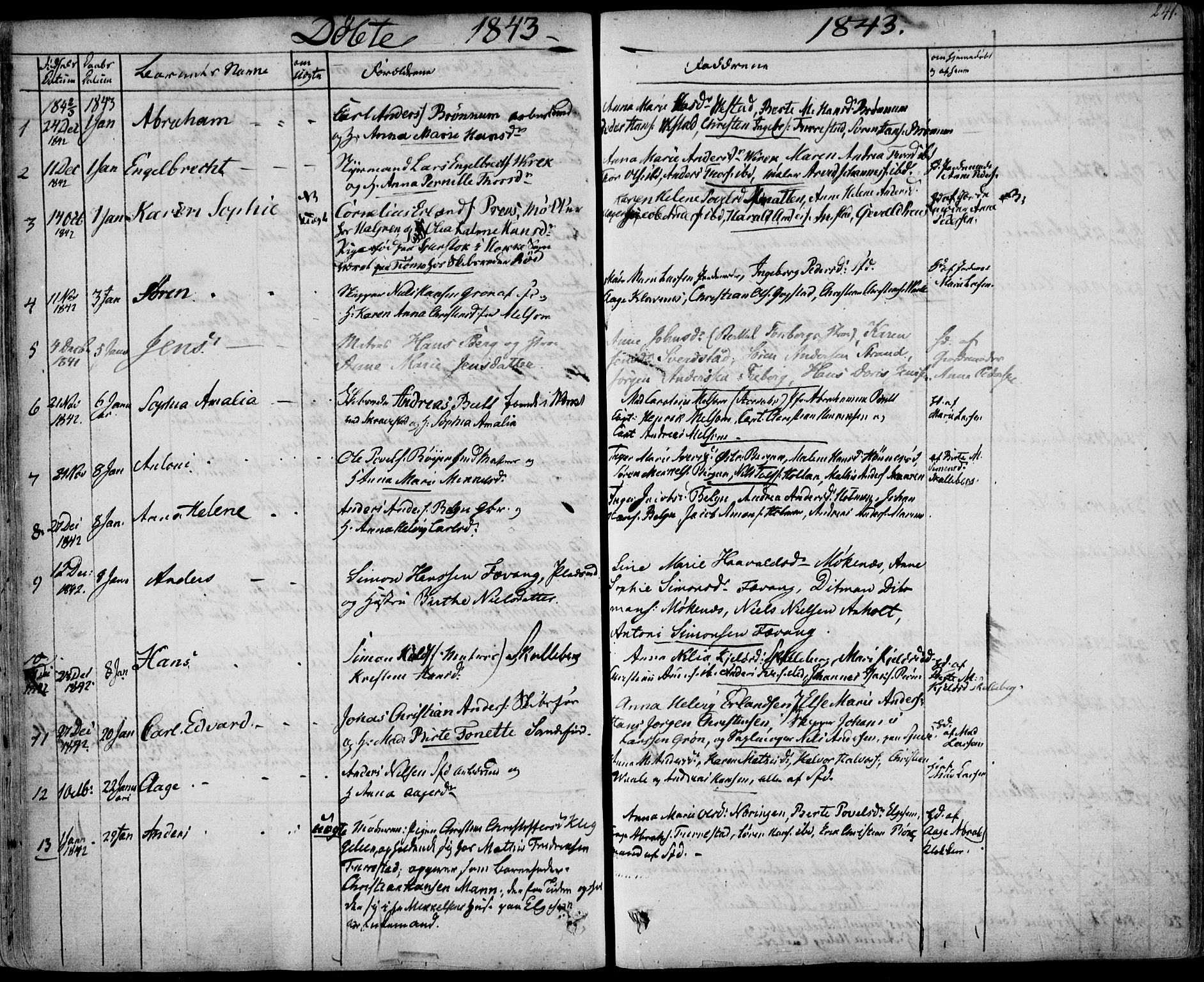 Sandar kirkebøker, AV/SAKO-A-243/F/Fa/L0005: Parish register (official) no. 5, 1832-1847, p. 240-241