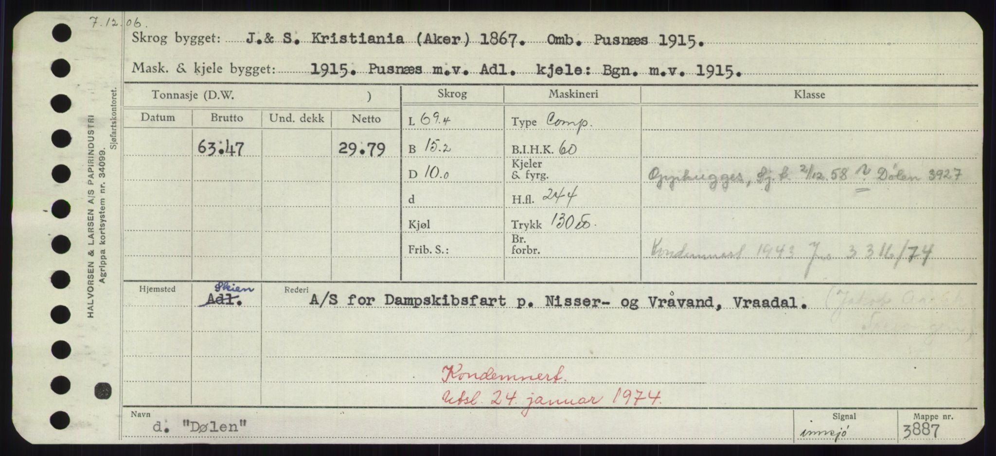 Sjøfartsdirektoratet med forløpere, Skipsmålingen, RA/S-1627/H/Hd/L0008: Fartøy, C-D, p. 759