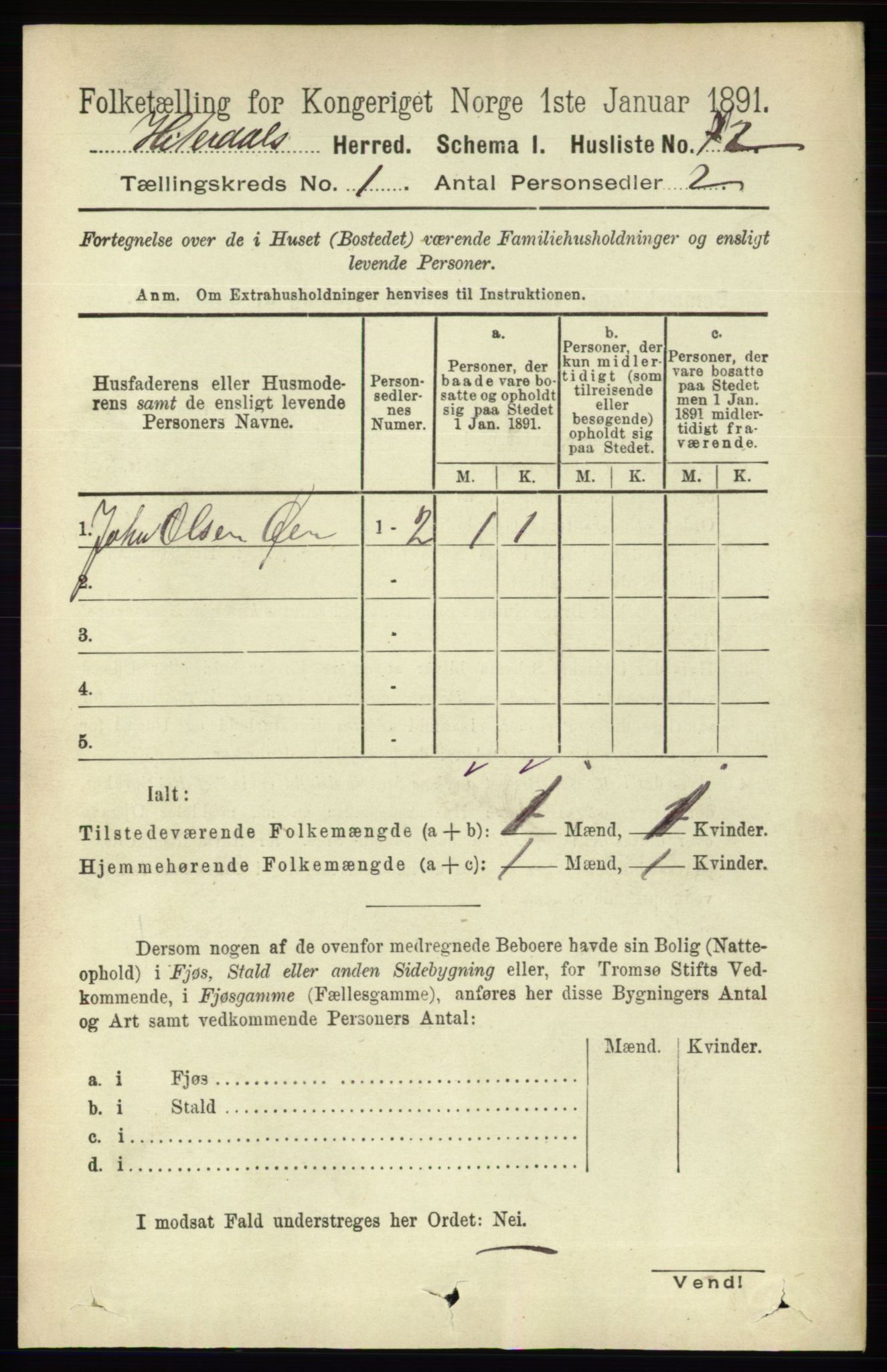 RA, 1891 census for 0823 Heddal, 1891, p. 102