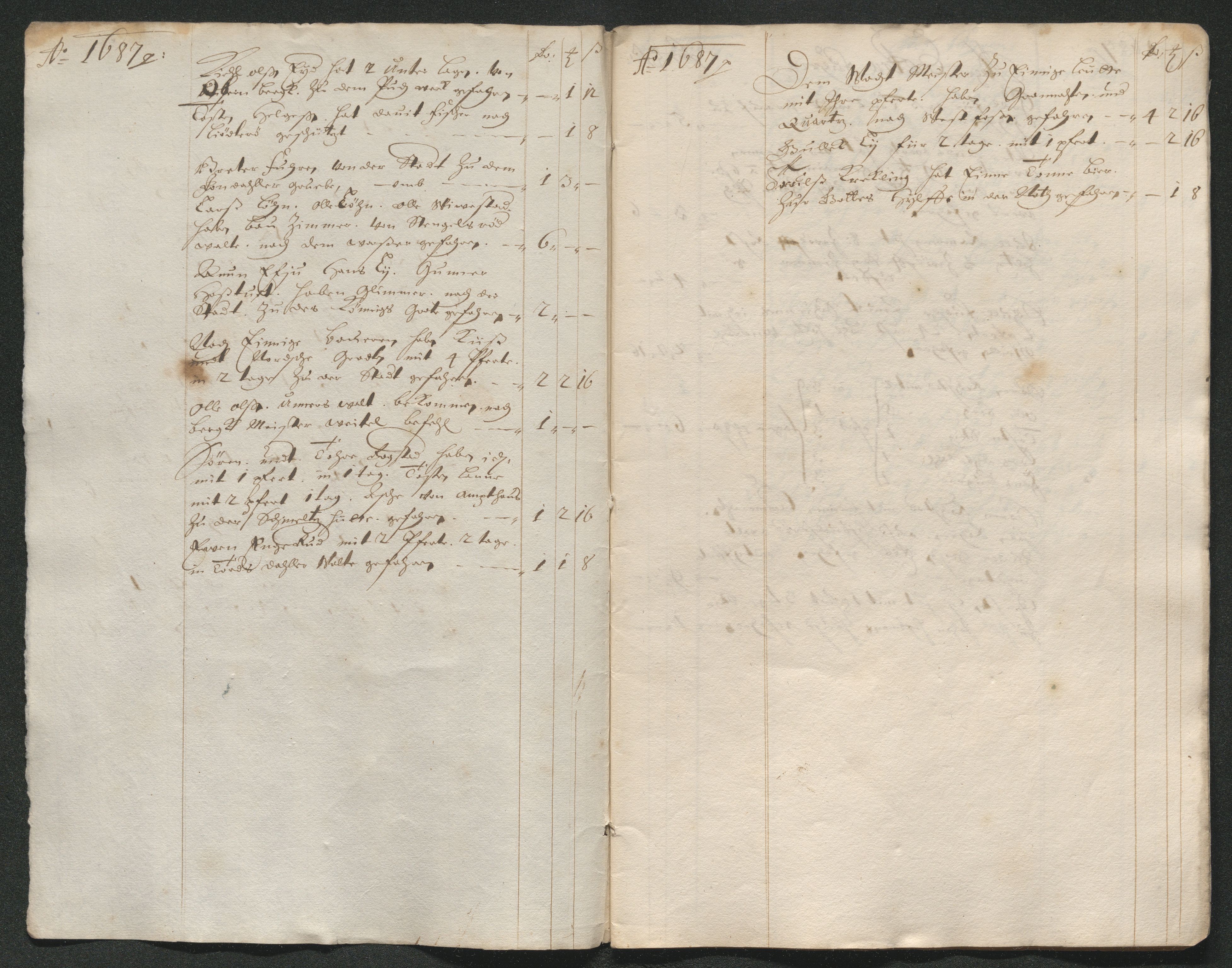 Kongsberg Sølvverk 1623-1816, AV/SAKO-EA-3135/001/D/Dc/Dcd/L0064: Utgiftsregnskap for gruver m.m. , 1687, p. 465
