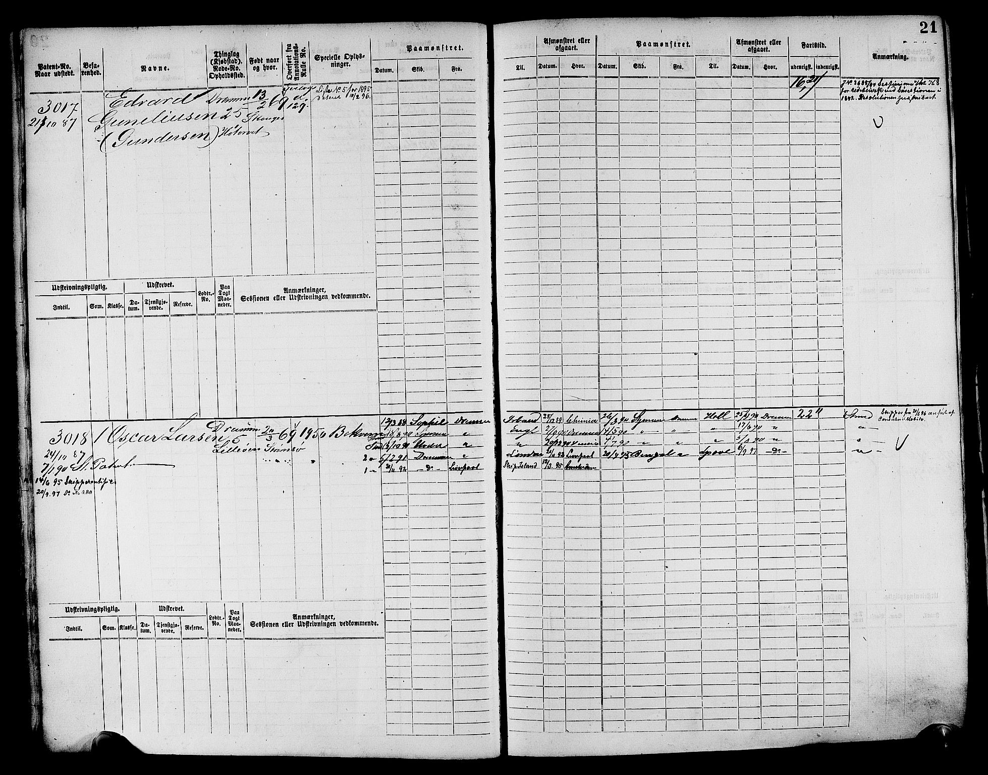 Drammen innrulleringsdistrikt, AV/SAKO-A-781/F/Fc/L0004: Hovedrulle, 1885, p. 23