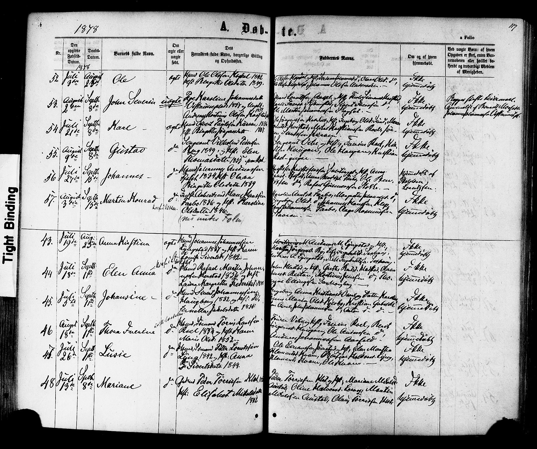 Ministerialprotokoller, klokkerbøker og fødselsregistre - Nord-Trøndelag, SAT/A-1458/730/L0284: Parish register (official) no. 730A09, 1866-1878, p. 117