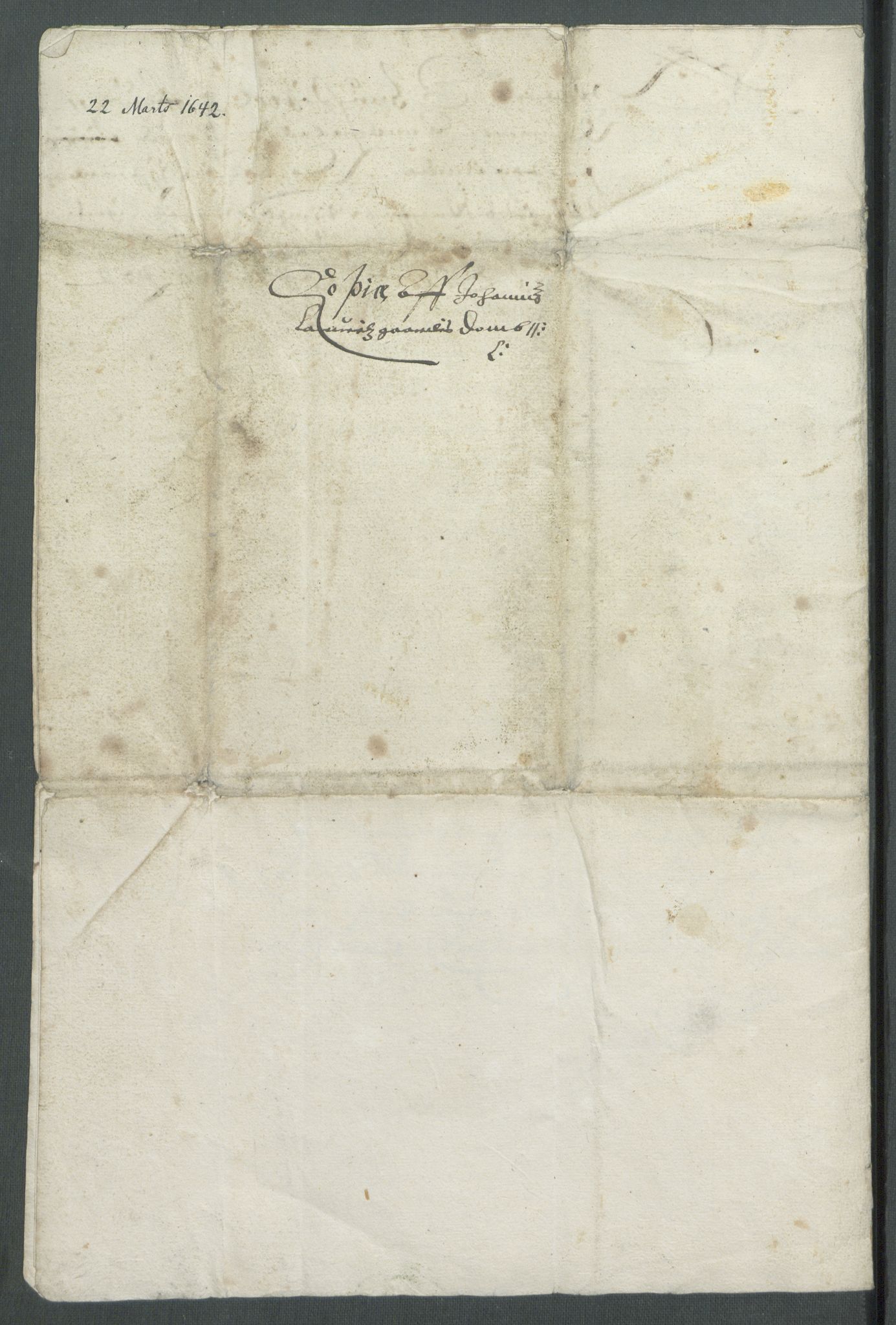 Riksarkivets diplomsamling, RA/EA-5965/F02/L0155: Dokumenter, 1642, p. 49