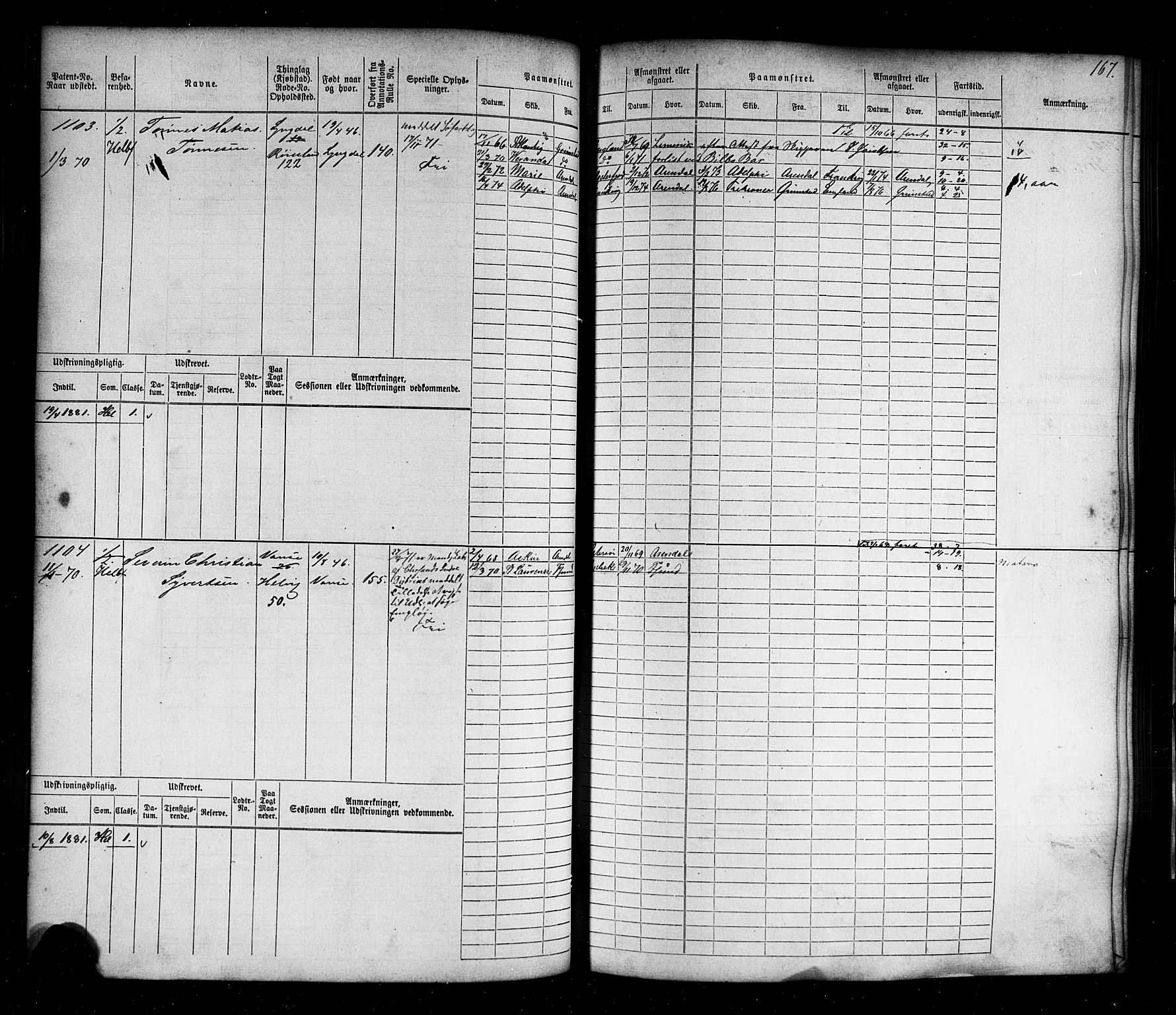 Farsund mønstringskrets, AV/SAK-2031-0017/F/Fb/L0016: Hovedrulle nr 771-1536, Z-8, 1868-1904, p. 179