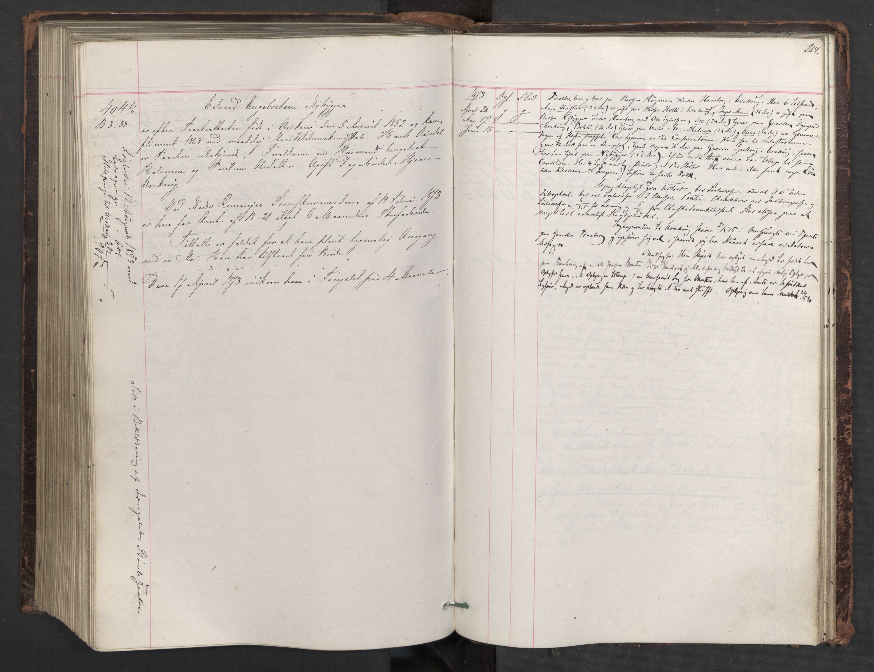 Botsfengslet, AV/RA-S-1539/D/Db/Dbb/L0014: 137e - 437e, 1871-1873, p. 264