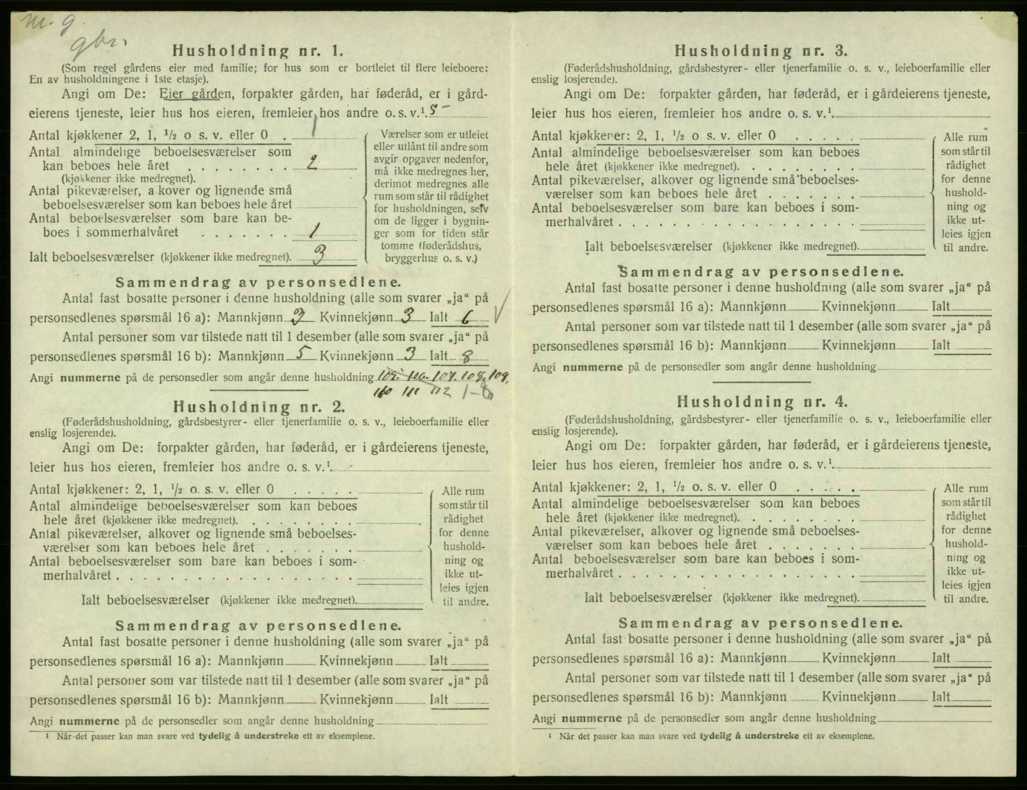 SAB, 1920 census for Fitjar, 1920, p. 347