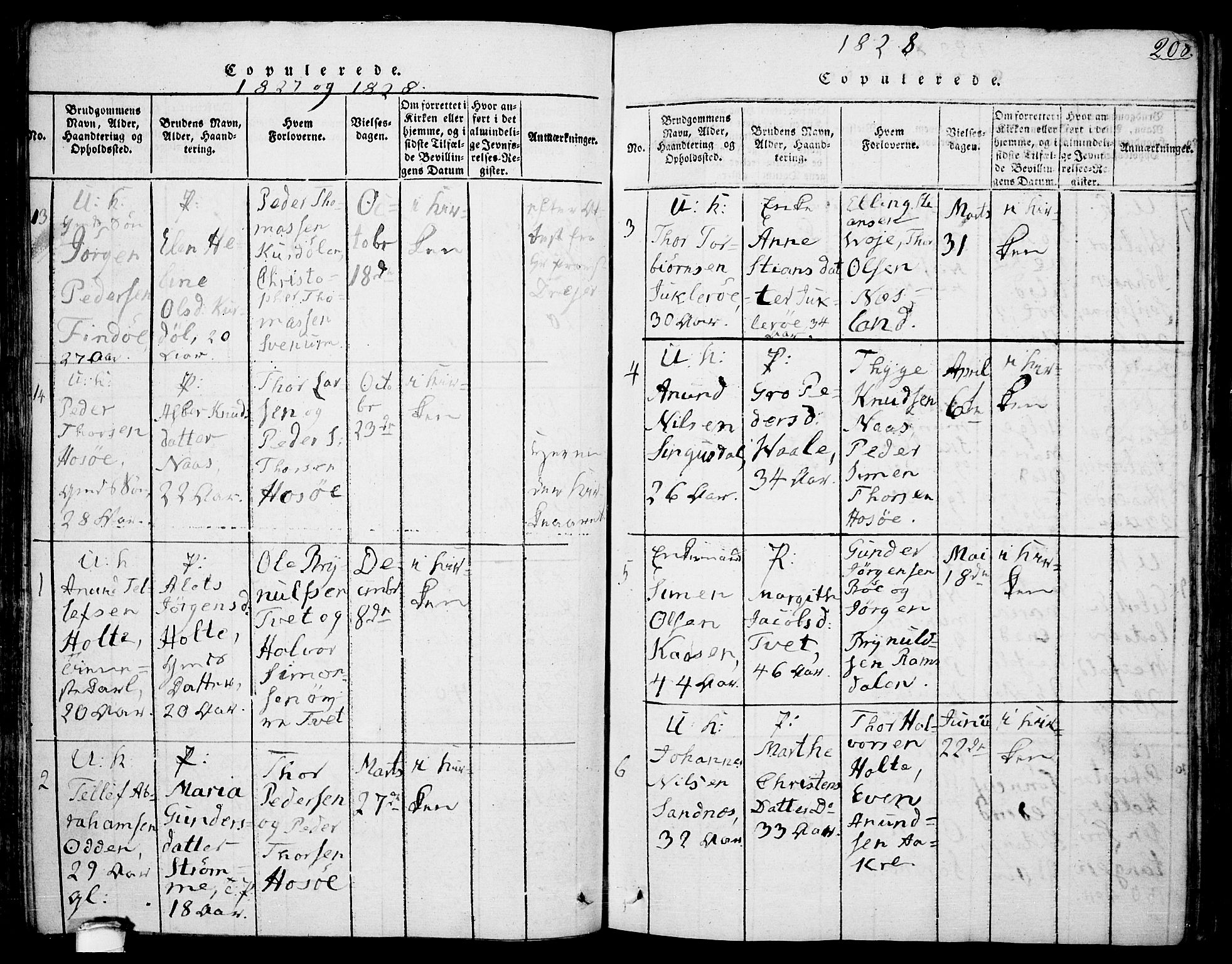 Drangedal kirkebøker, SAKO/A-258/F/Fa/L0005: Parish register (official) no. 5 /1, 1814-1831, p. 208