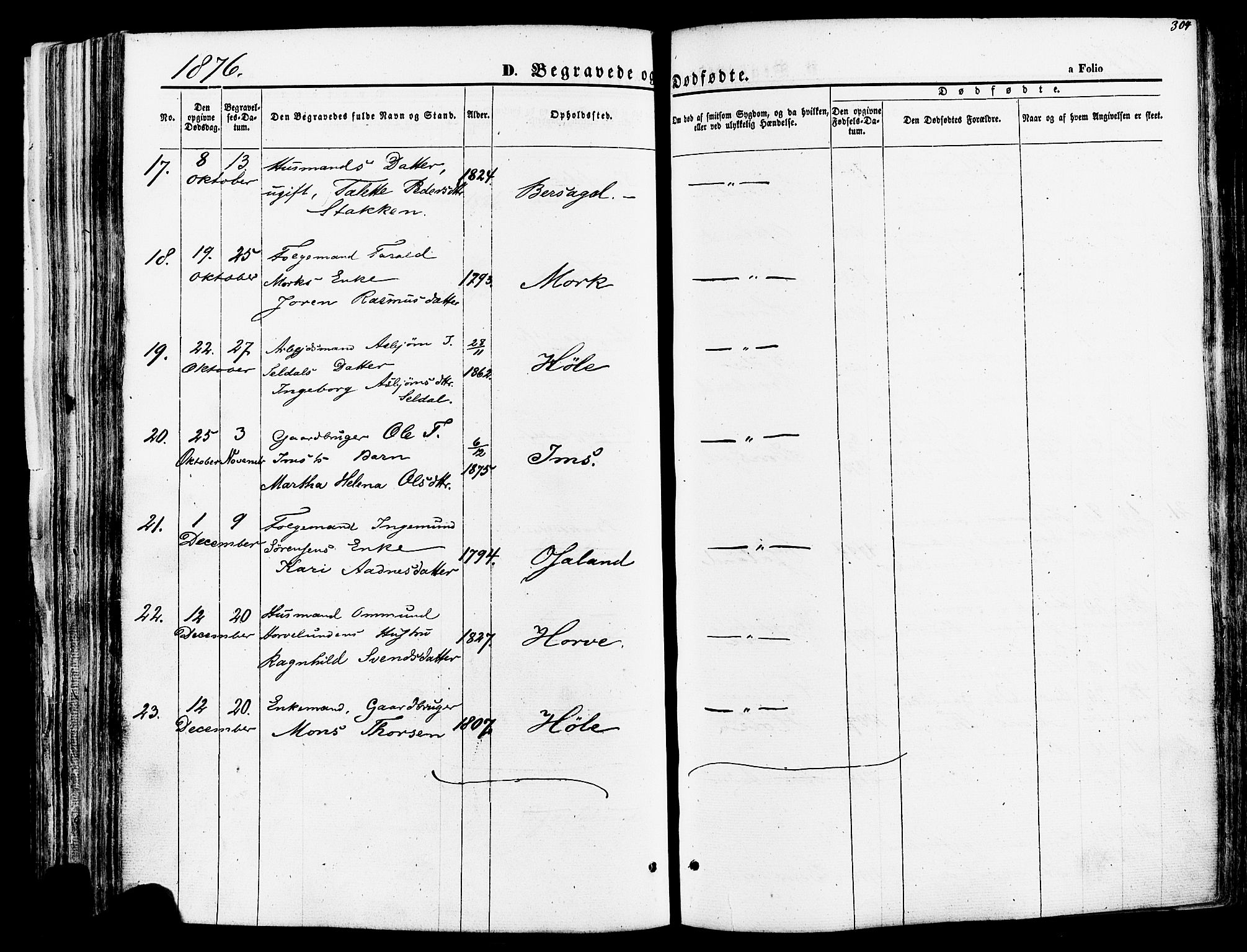 Høgsfjord sokneprestkontor, AV/SAST-A-101624/H/Ha/Haa/L0002: Parish register (official) no. A 2, 1855-1885, p. 304