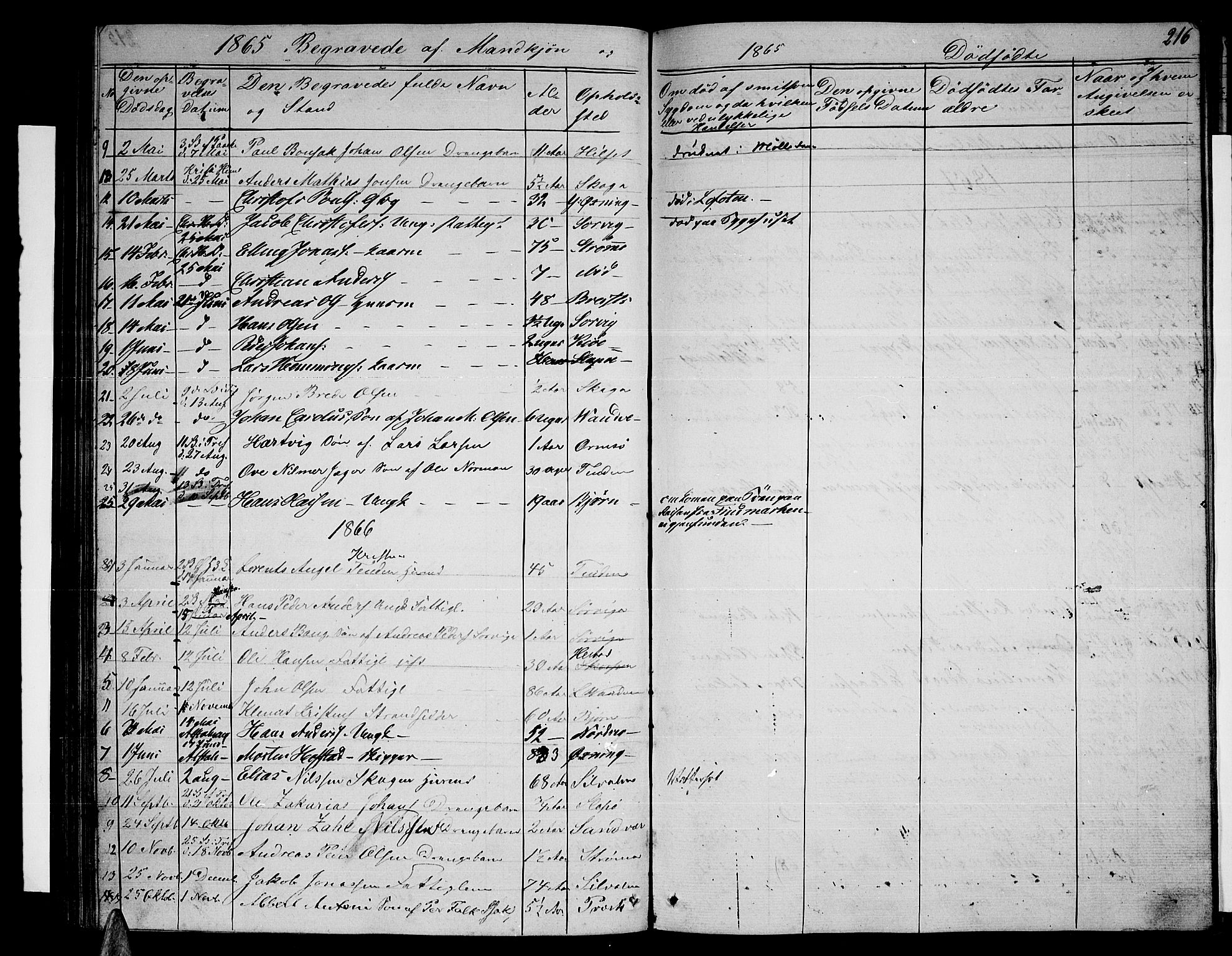 Ministerialprotokoller, klokkerbøker og fødselsregistre - Nordland, SAT/A-1459/834/L0512: Parish register (copy) no. 834C03, 1862-1877, p. 216
