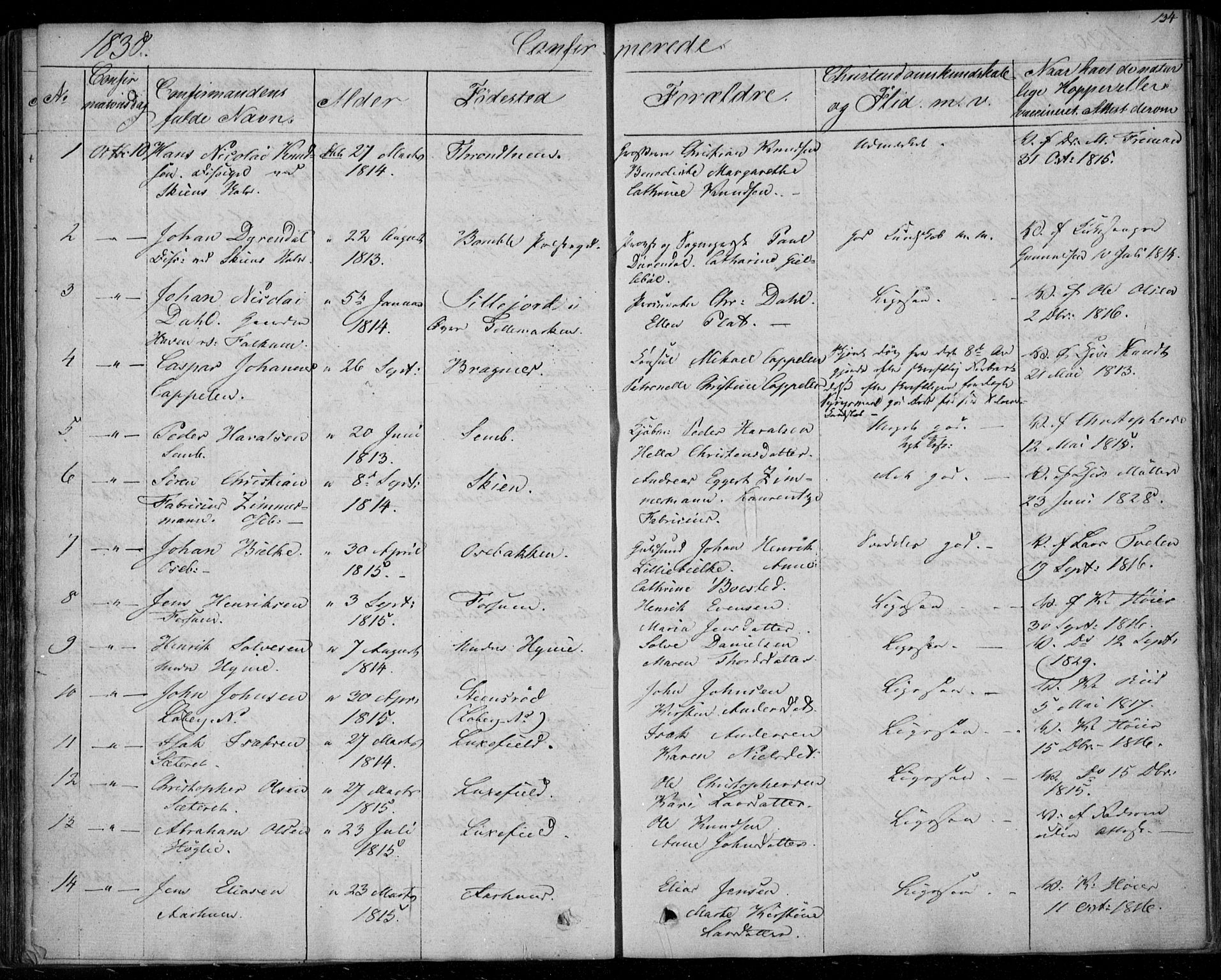 Gjerpen kirkebøker, AV/SAKO-A-265/F/Fa/L0006: Parish register (official) no. I 6, 1829-1834, p. 134