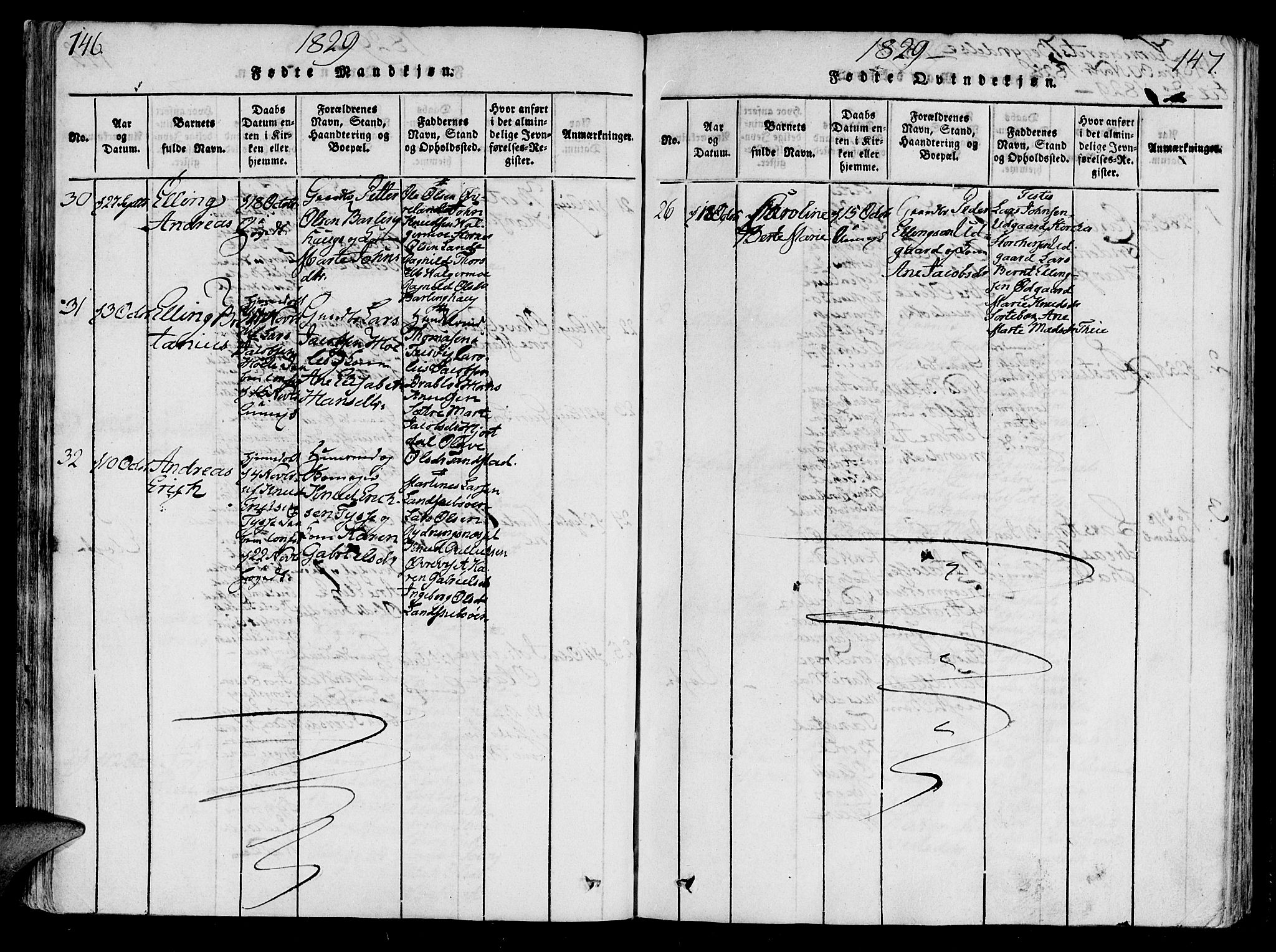 Ministerialprotokoller, klokkerbøker og fødselsregistre - Møre og Romsdal, AV/SAT-A-1454/522/L0310: Parish register (official) no. 522A05, 1816-1832, p. 146-147