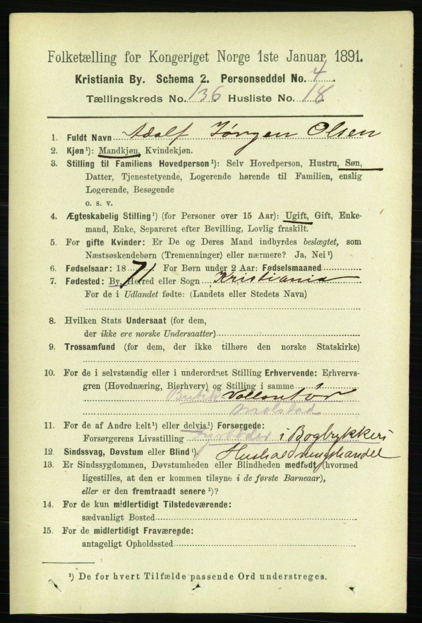 RA, 1891 census for 0301 Kristiania, 1891, p. 75803