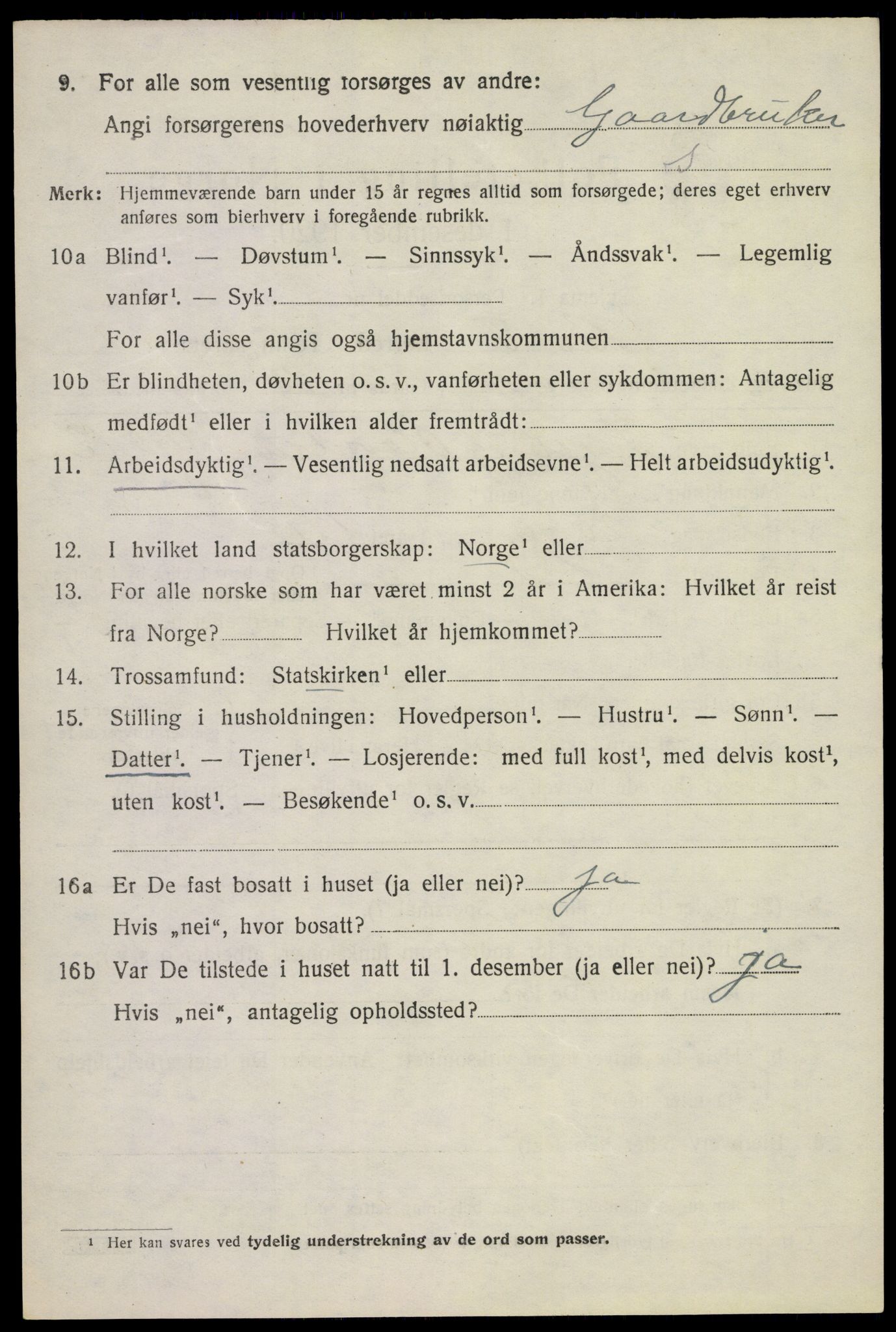 SAKO, 1920 census for Bø (Telemark), 1920, p. 1899