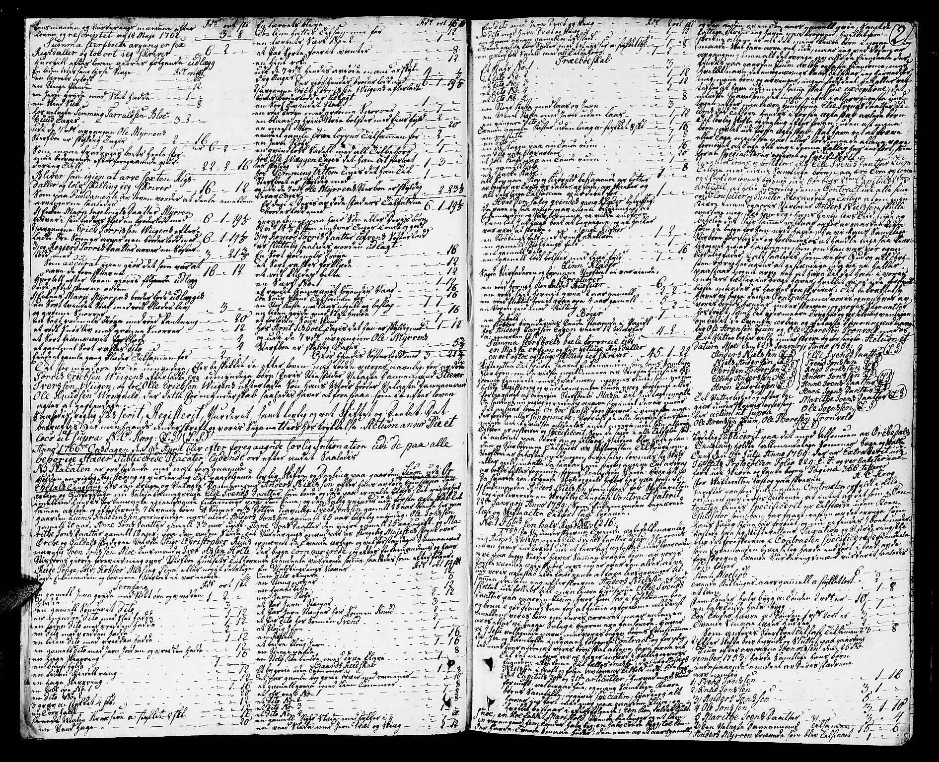 Orkdal sorenskriveri, SAT/A-4169/1/3/3Aa/L0007: Skifteprotokoller, 1767-1782, p. 1b-2a